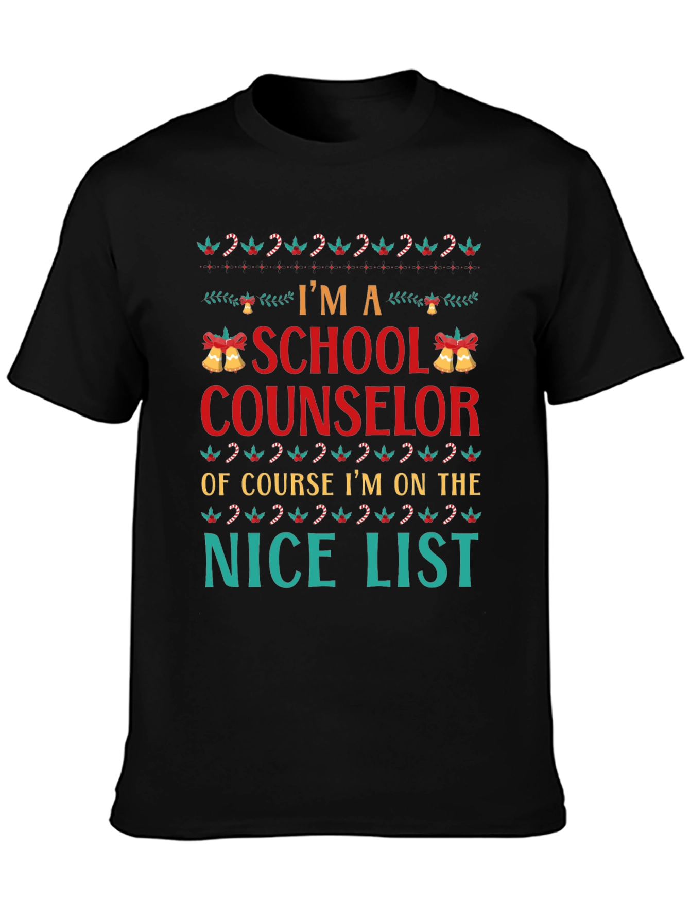 School Counselor Christmas Nice List T-Shirt