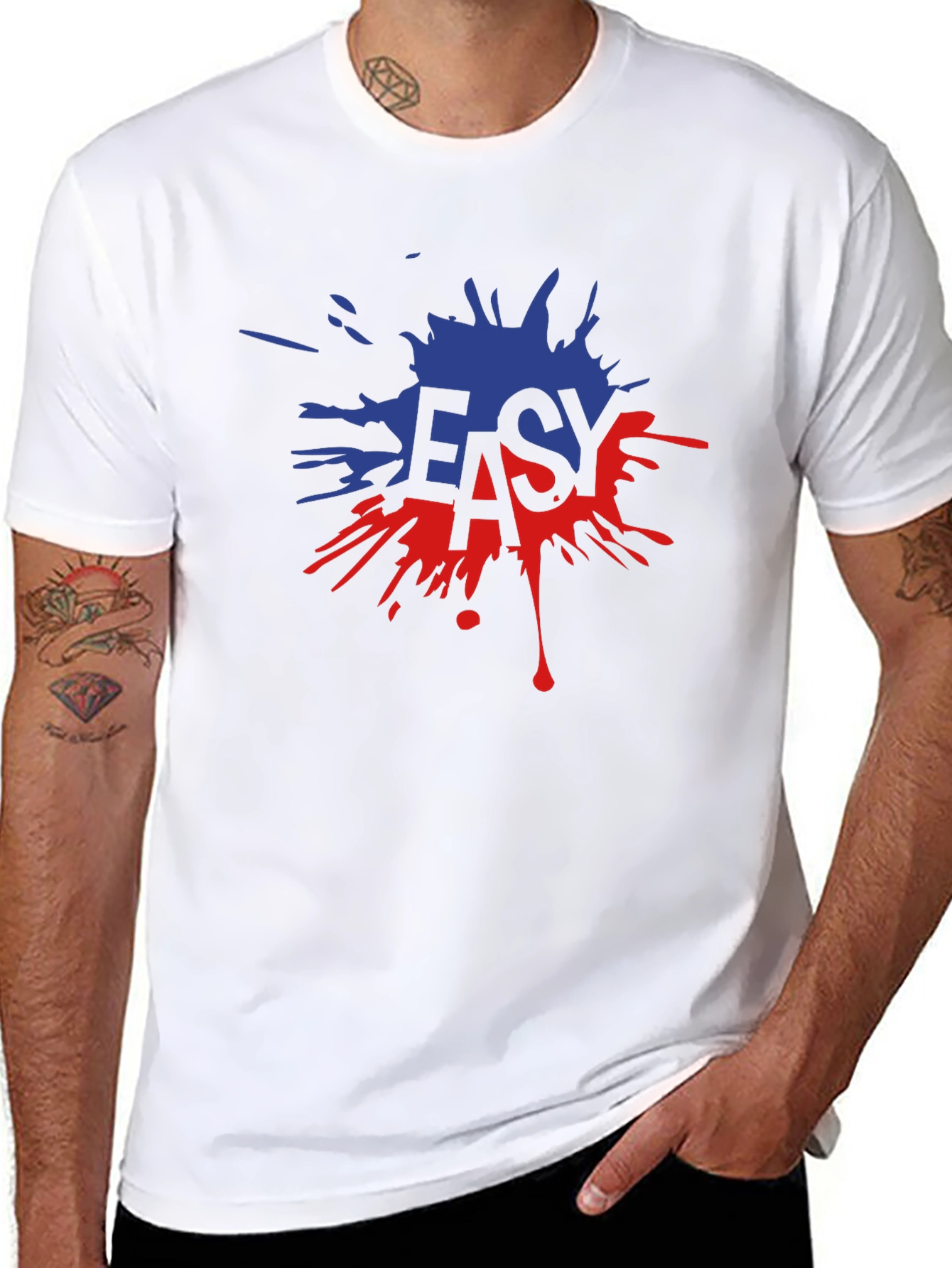 Easy Graphic T-Shirt - Bold Splatter Design