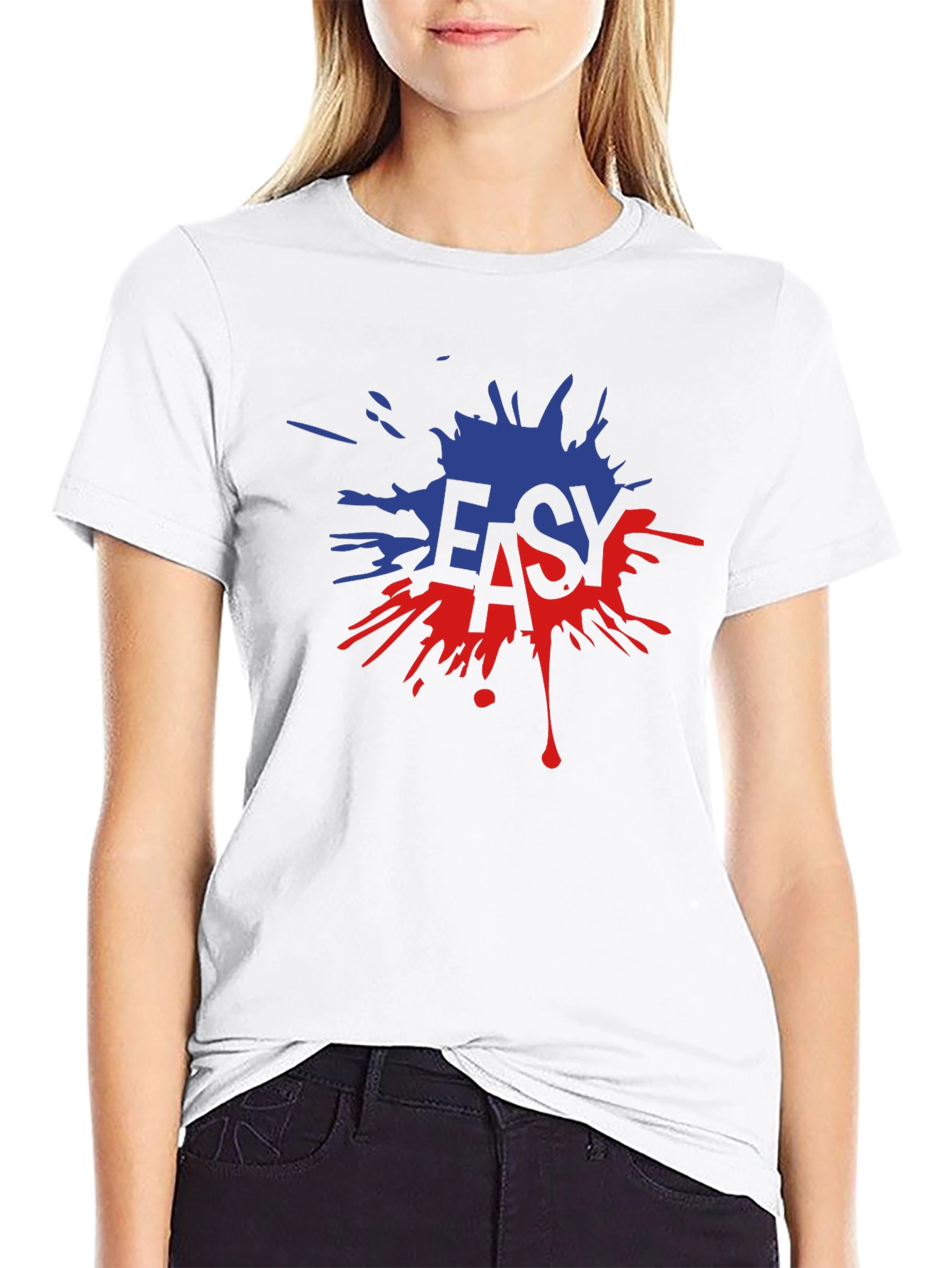 Easy Graphic T-Shirt - Bold Splatter Design