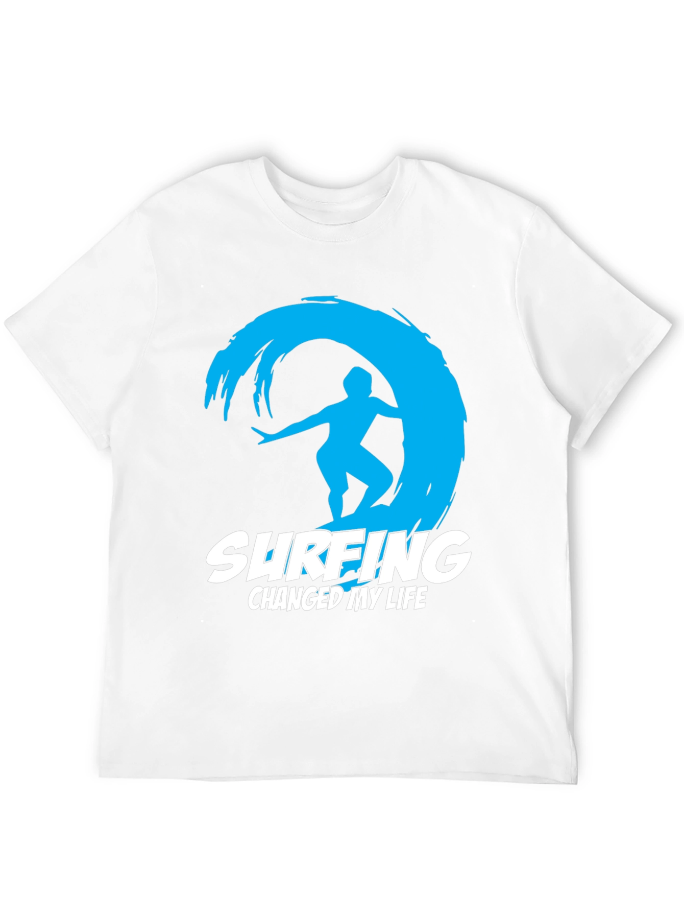 Surfing Changed My Life Black Graphic Tee