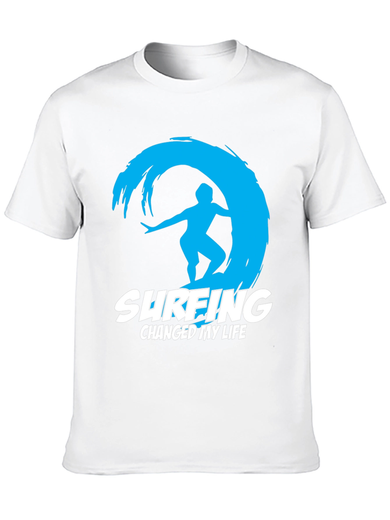 Surfing Changed My Life Black Graphic Tee