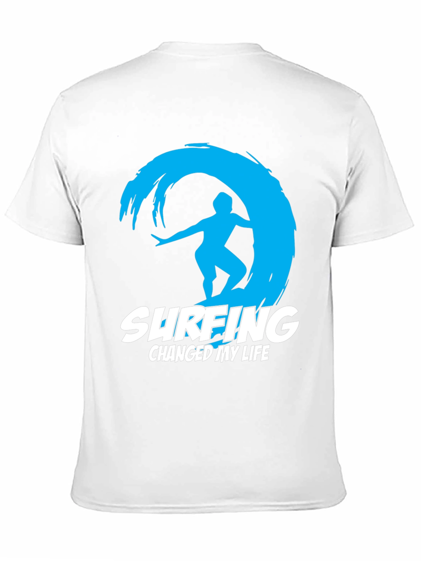 Surfing Changed My Life Black Graphic Tee