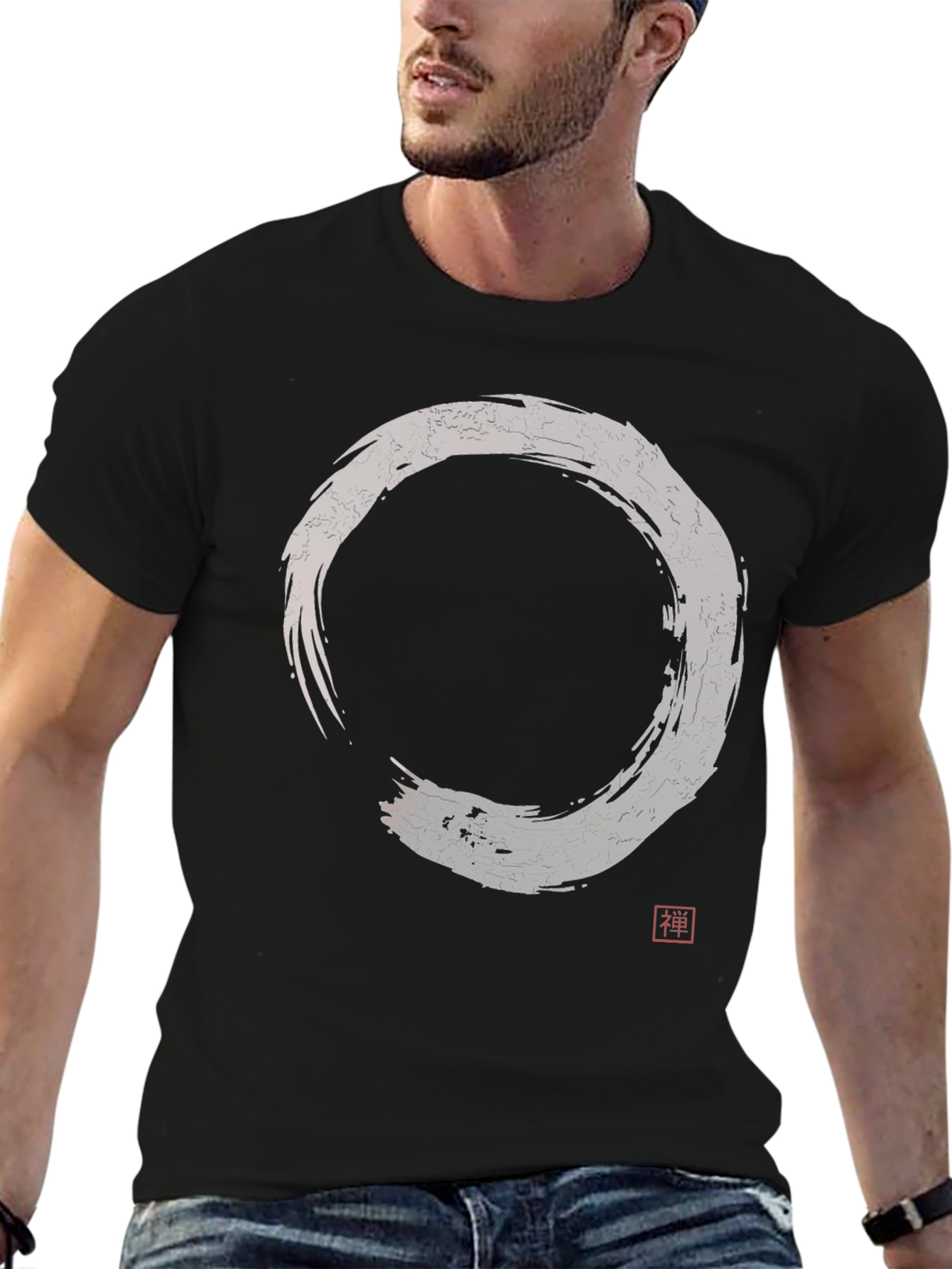 Zen Circle Graphic Tee - Black