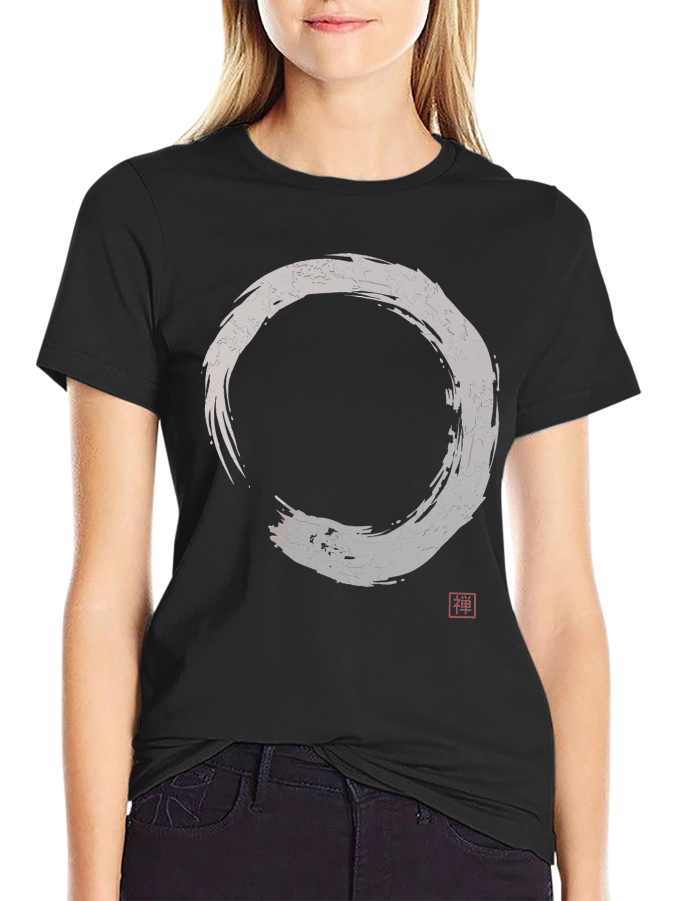 Zen Circle Graphic Tee - Black
