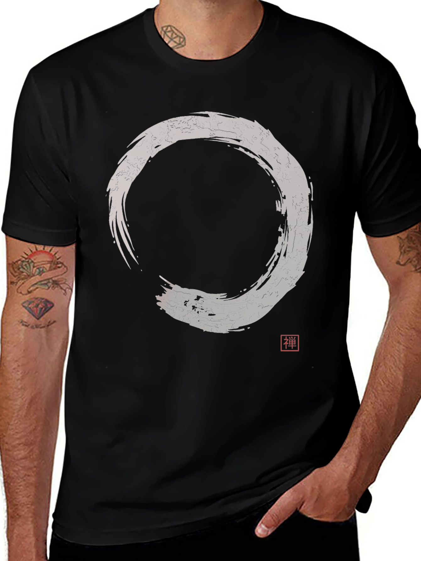 Zen Circle Graphic Tee - Black