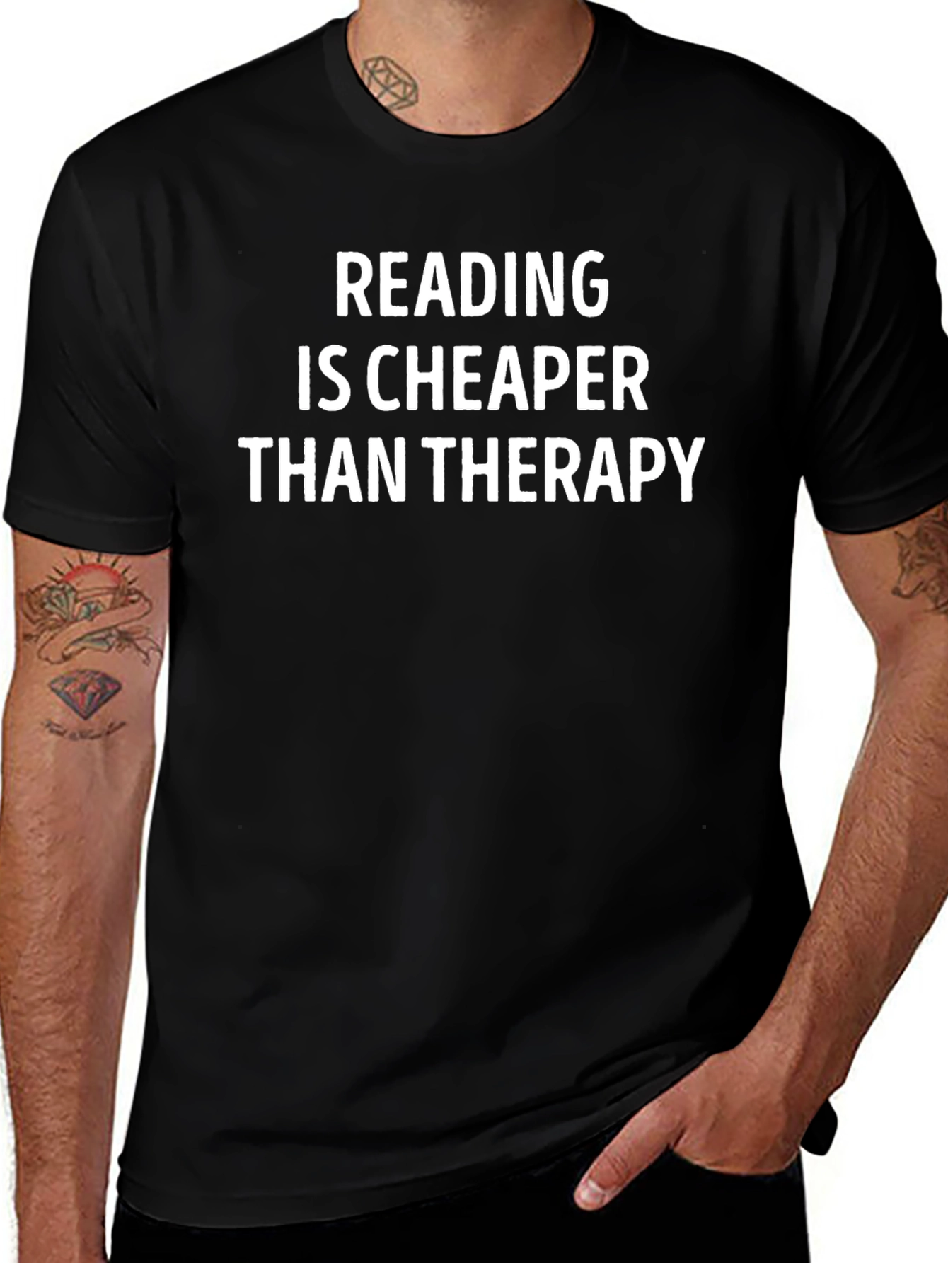 Reading is Cheaper Than Therapy Graphic Tee