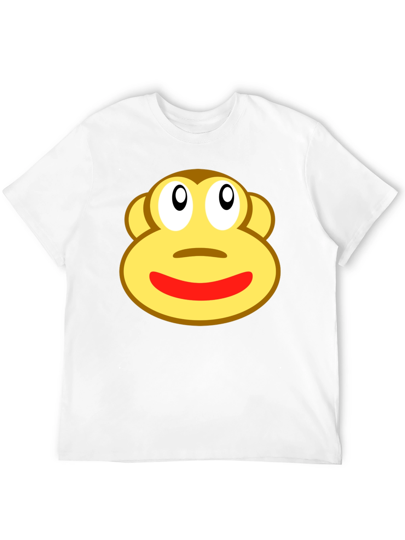 Funny Sock Monkey Face Graphic Black T-Shirt