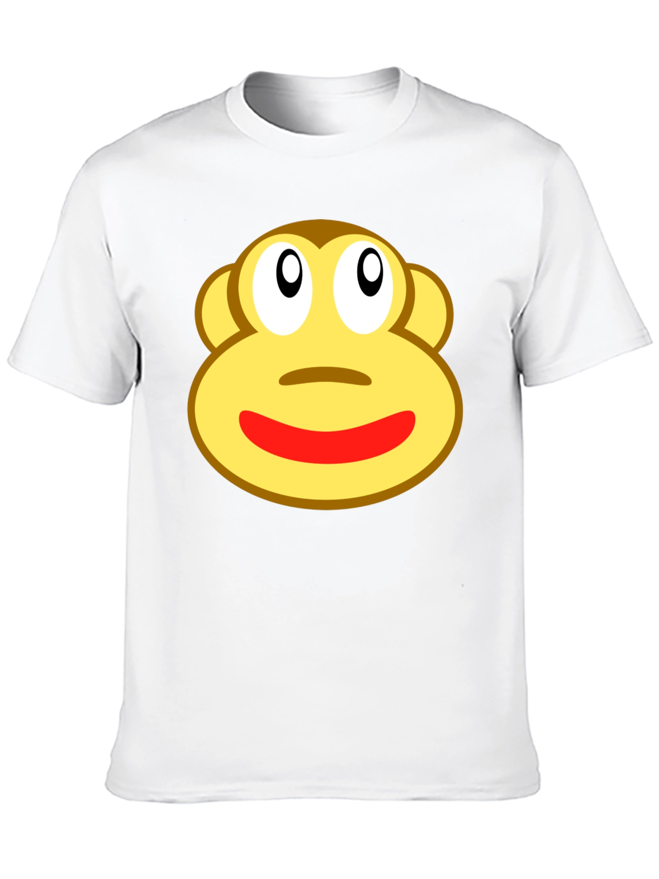 Funny Sock Monkey Face Graphic Black T-Shirt