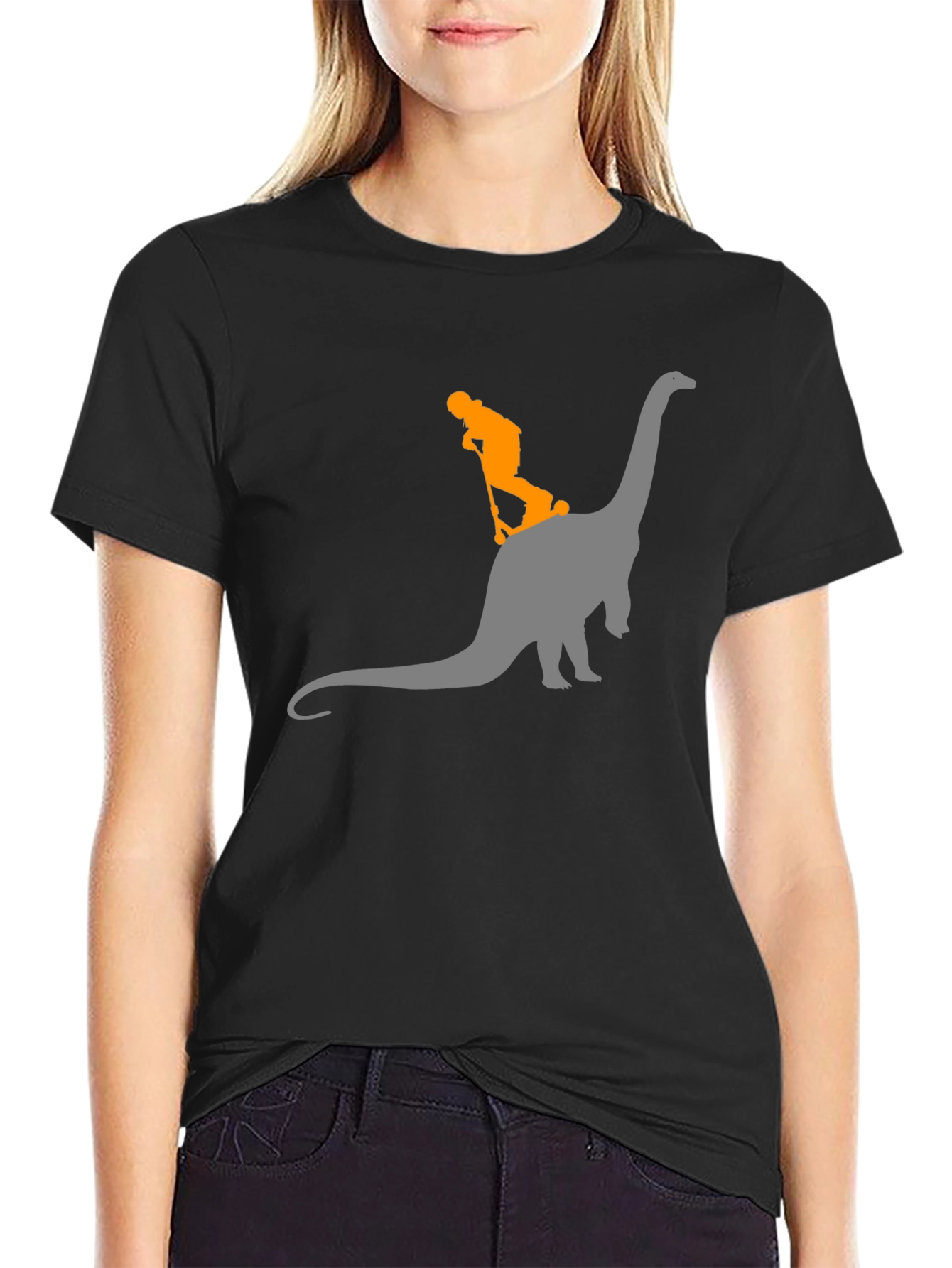 Dino Rider Tee - Black Graphic T-Shirt