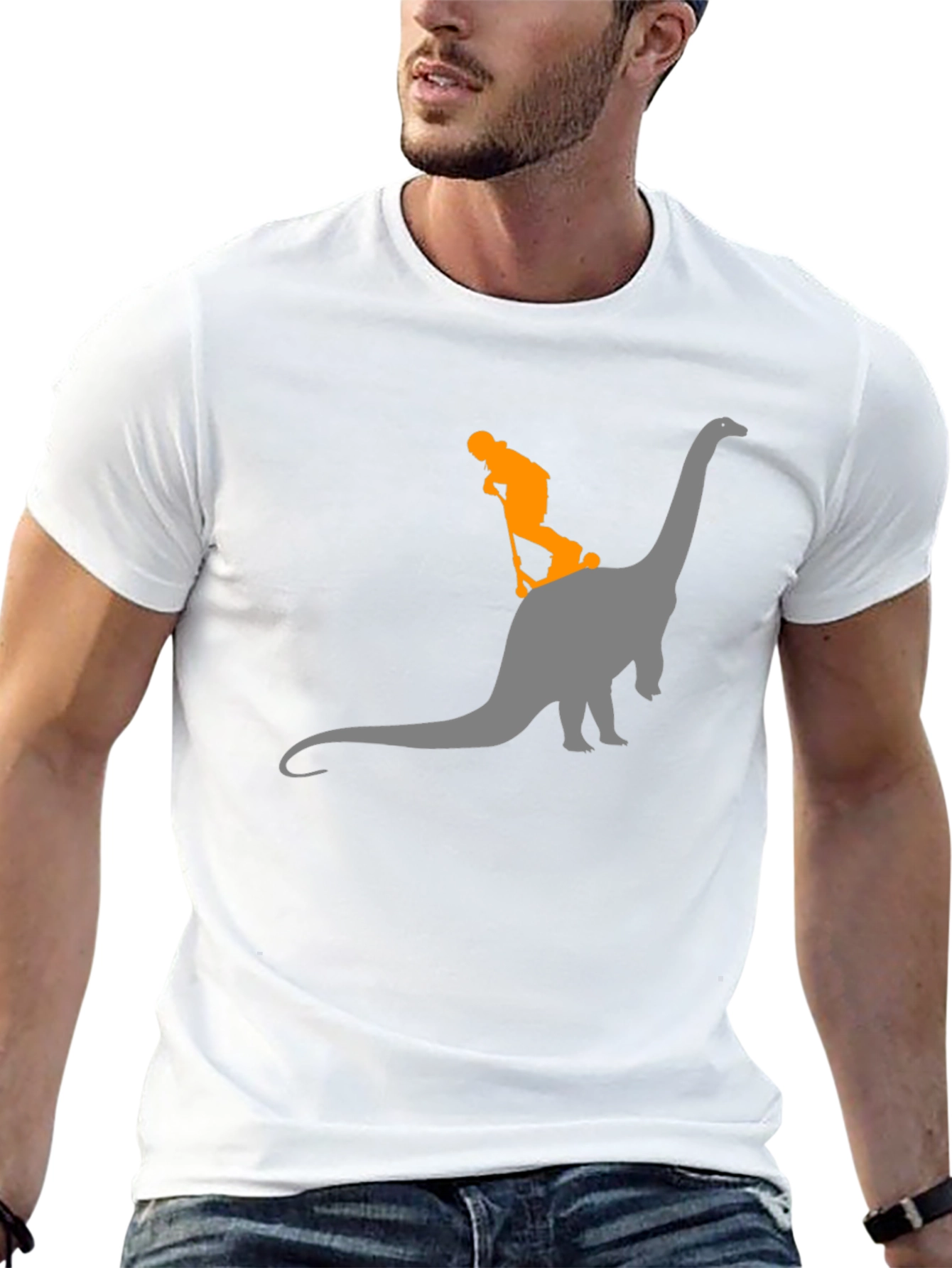 Dino Rider Tee - Black Graphic T-Shirt