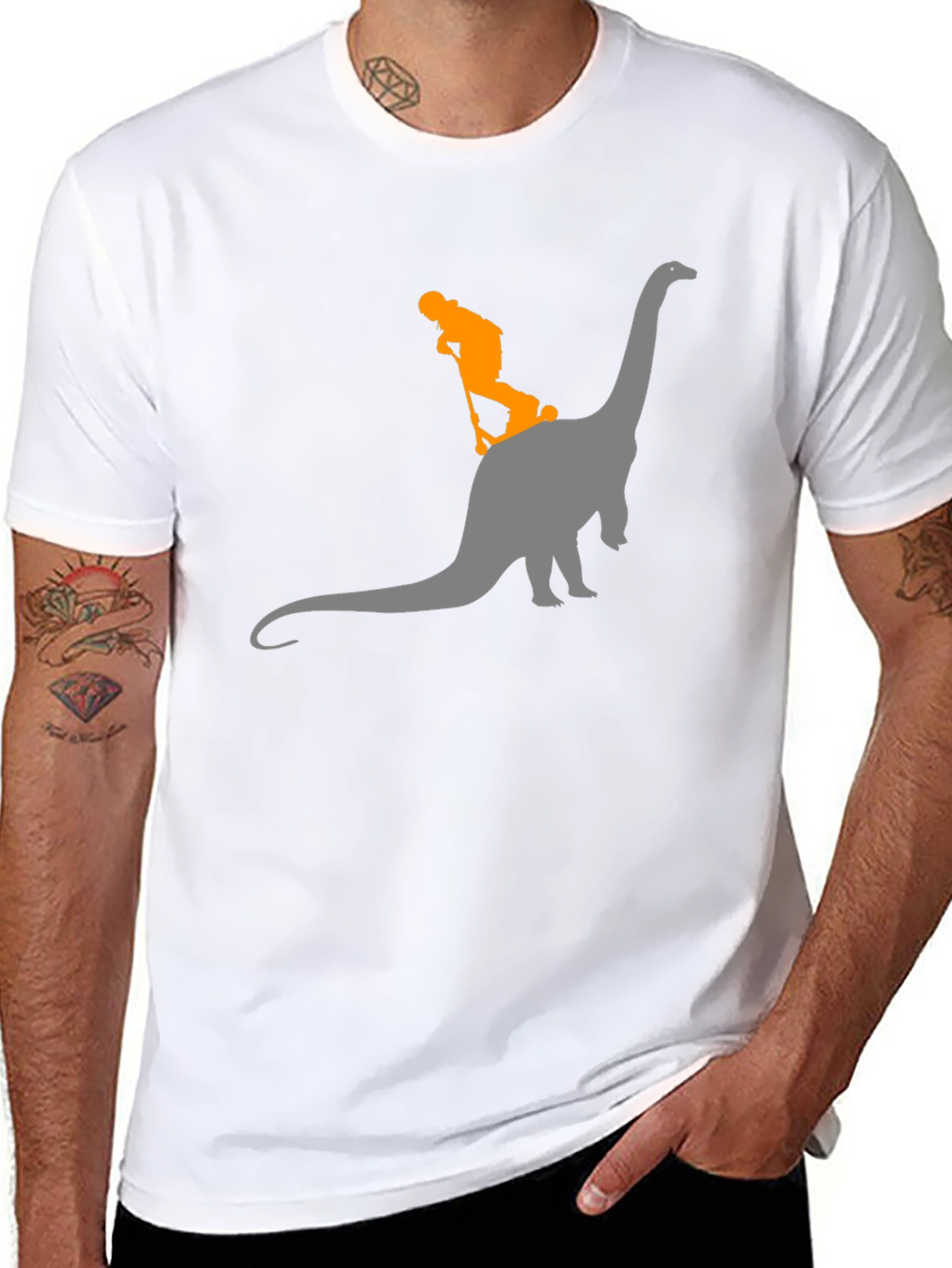 Dino Rider Tee - Black Graphic T-Shirt
