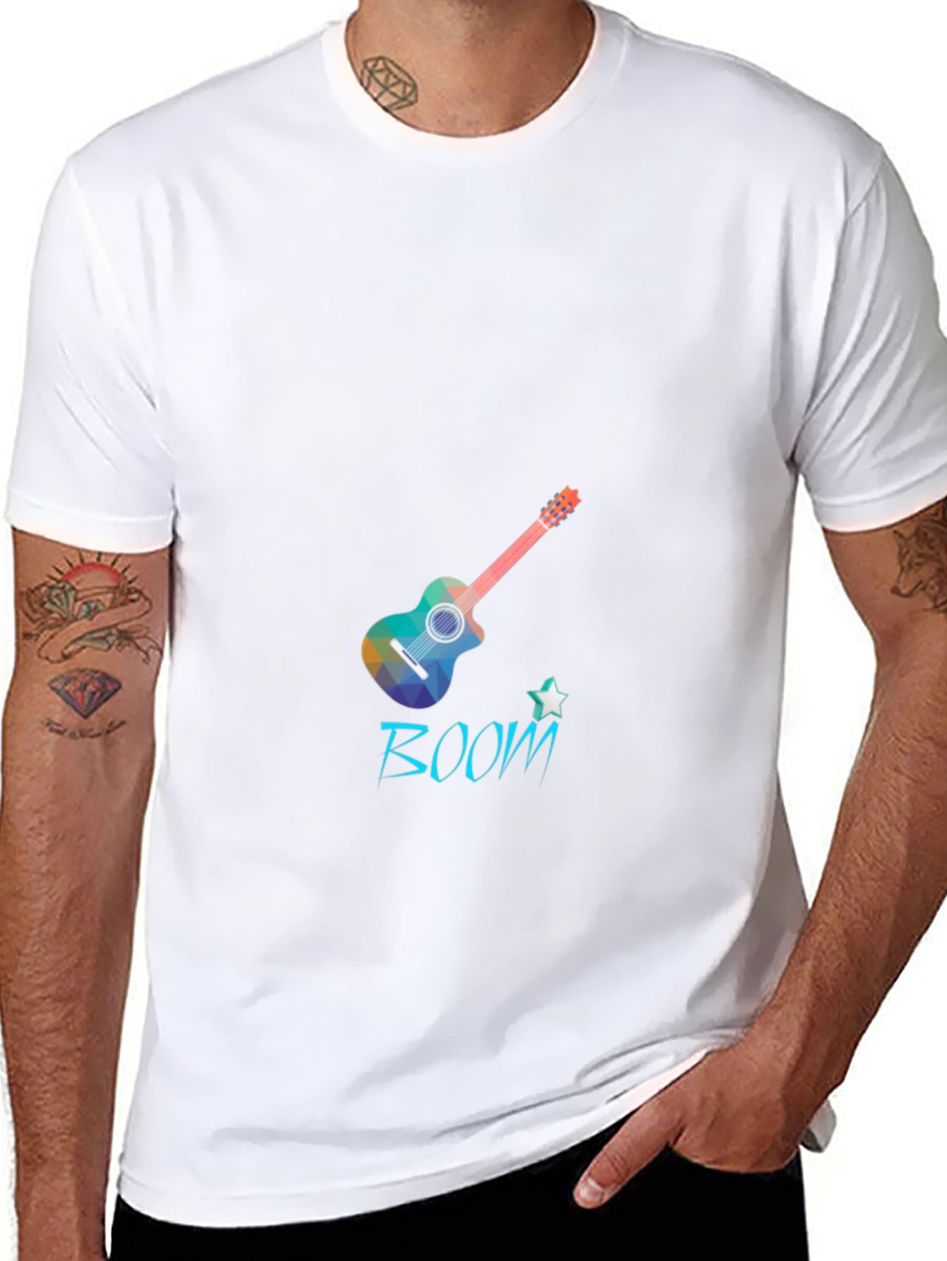 Boom Guitar Black T-Shirt