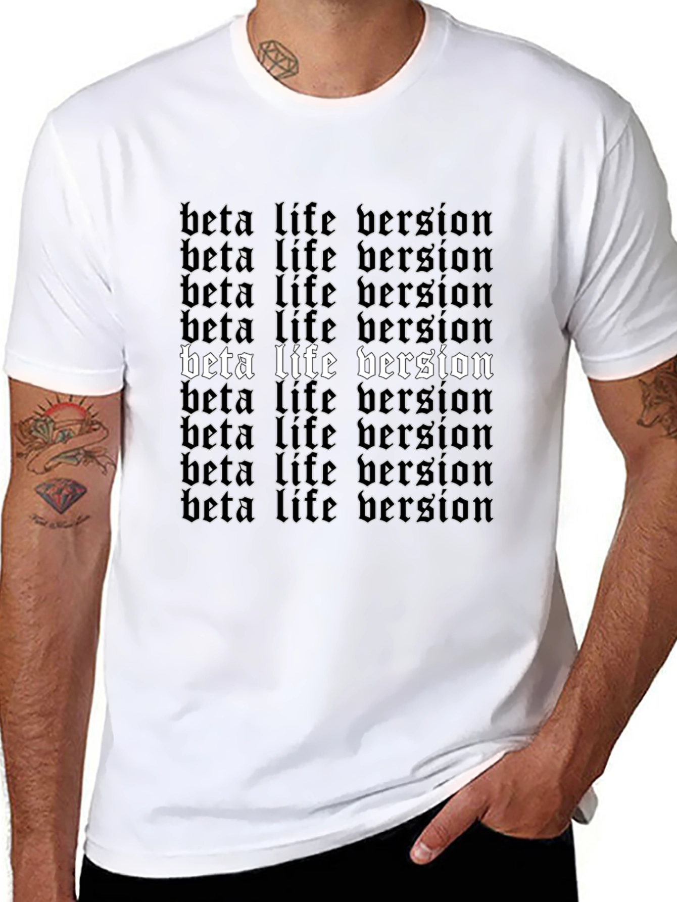 Beta Life Version Graphic Print Tee