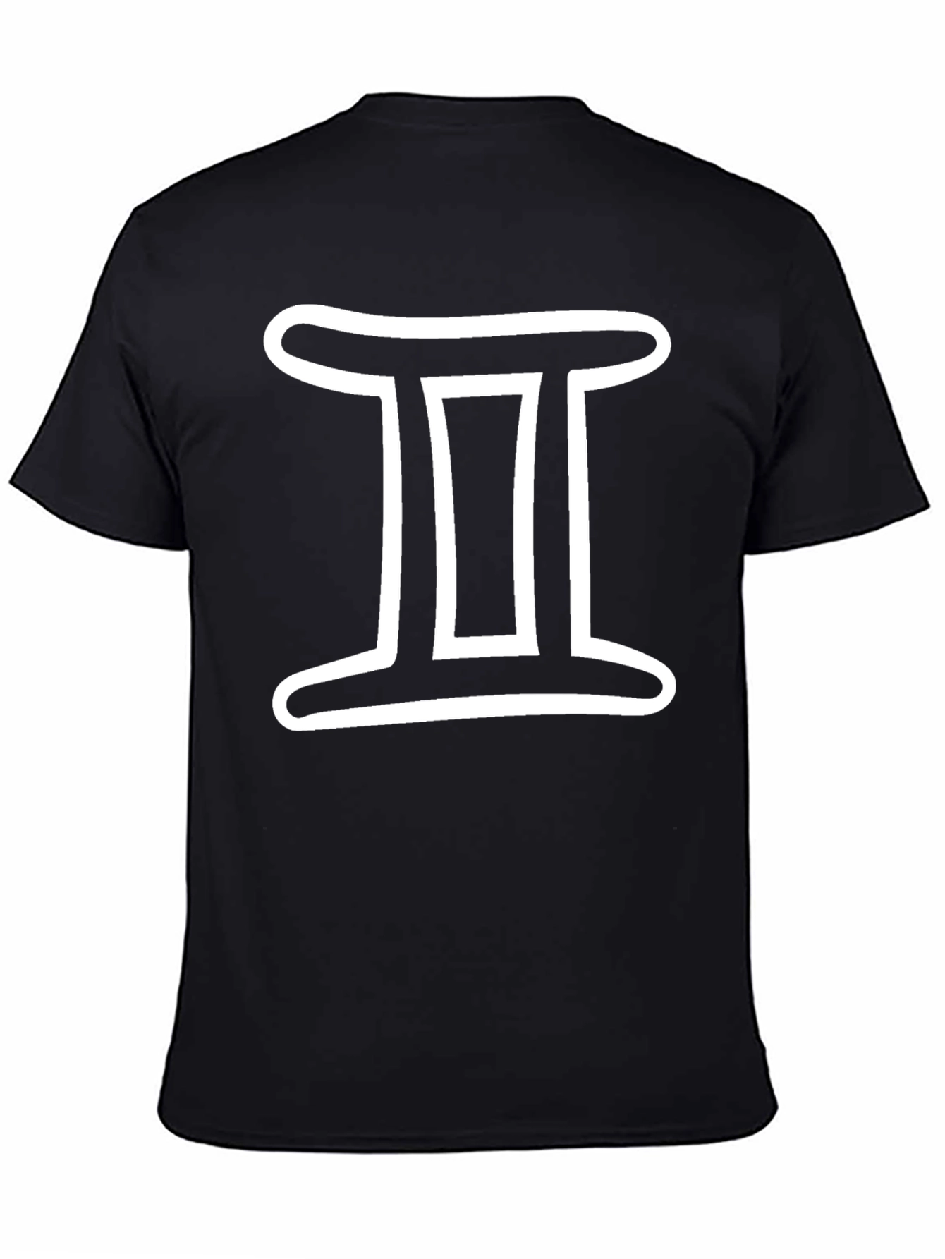 Gemini Zodiac Sign Graphic Tee - Stylish Black T-Shirt