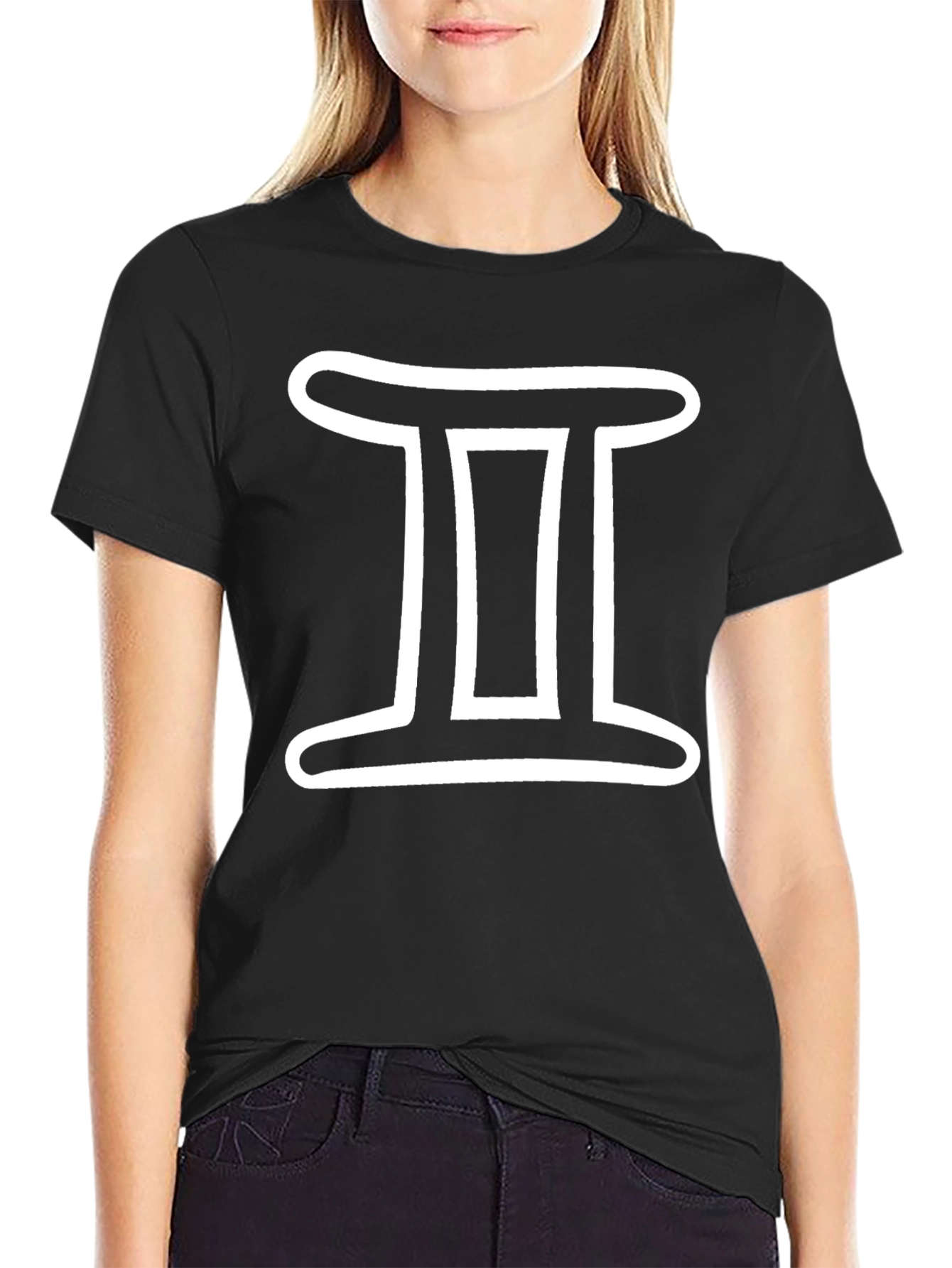 Gemini Zodiac Sign Graphic Tee - Stylish Black T-Shirt