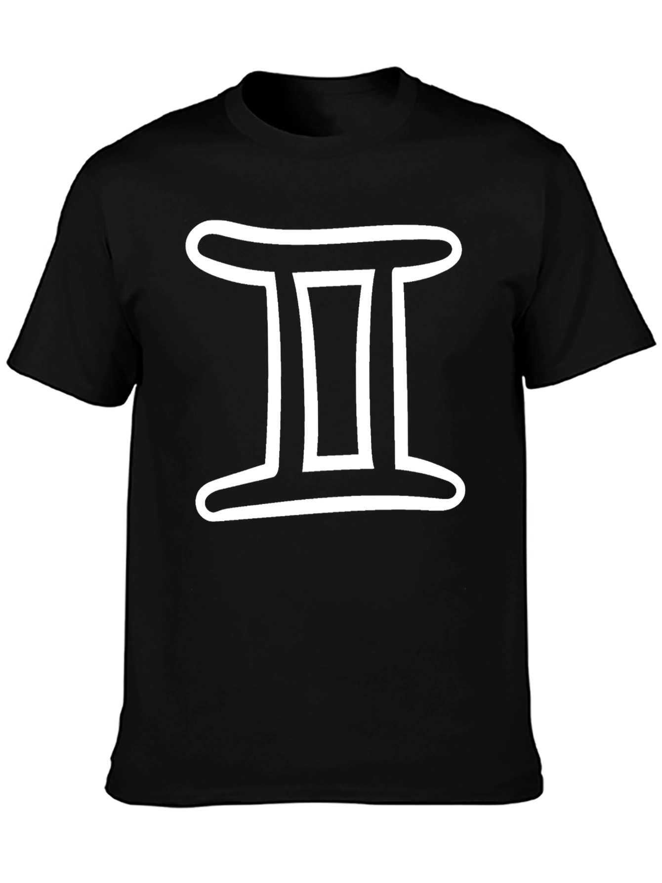 Gemini Zodiac Sign Graphic Tee - Stylish Black T-Shirt