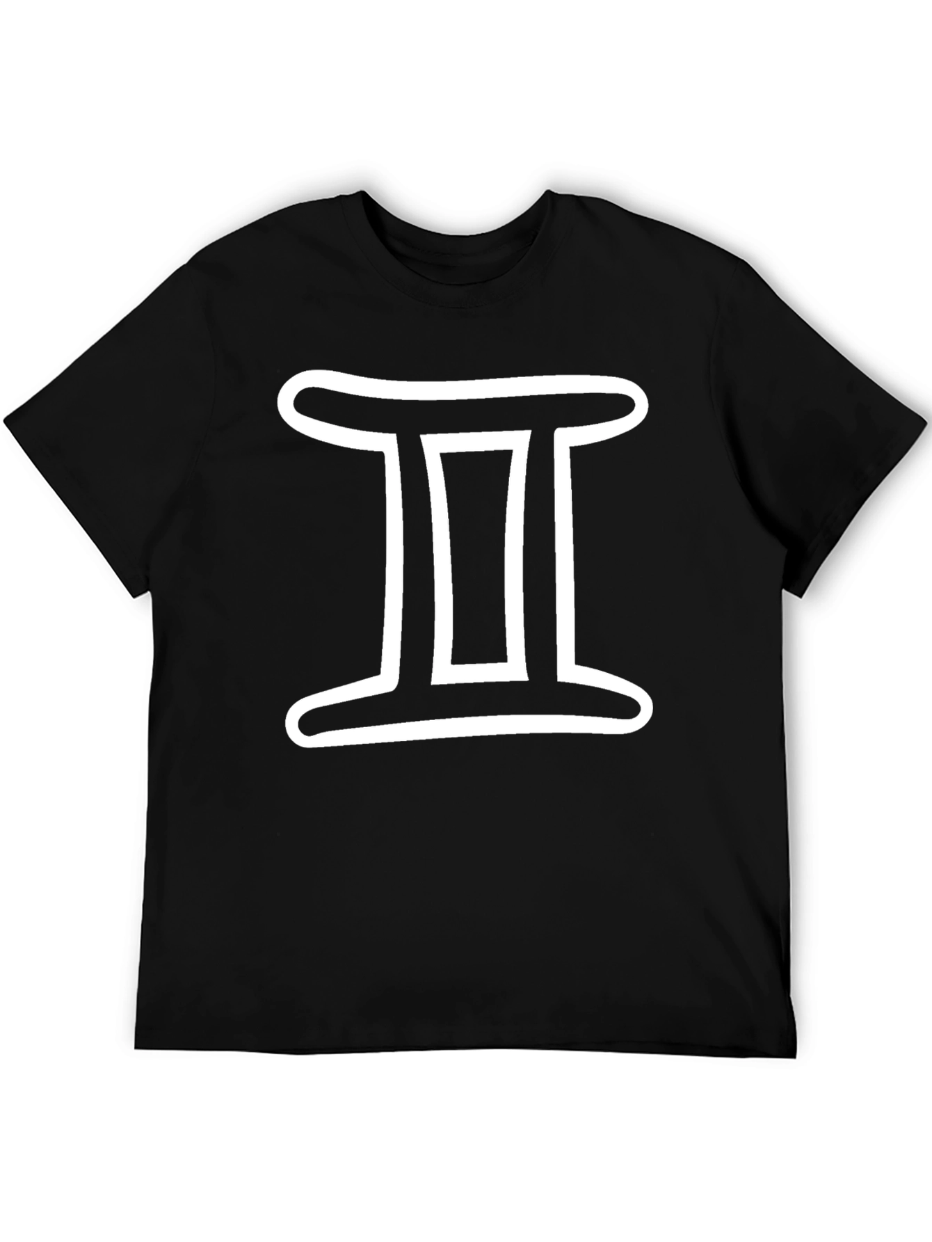 Gemini Zodiac Sign Graphic Tee - Stylish Black T-Shirt
