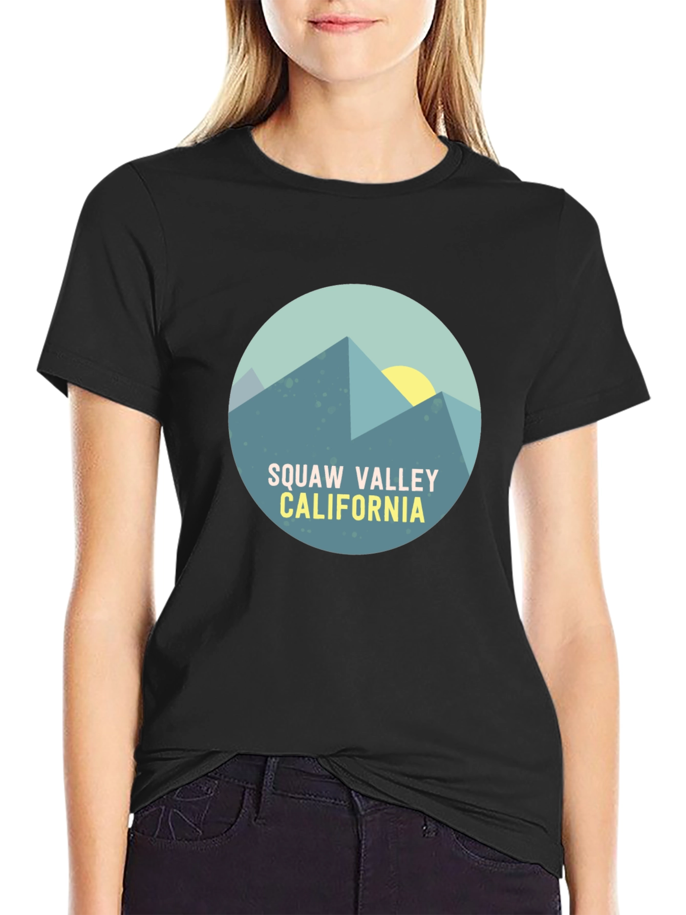 Squaw Valley California Graphic Tee - Black