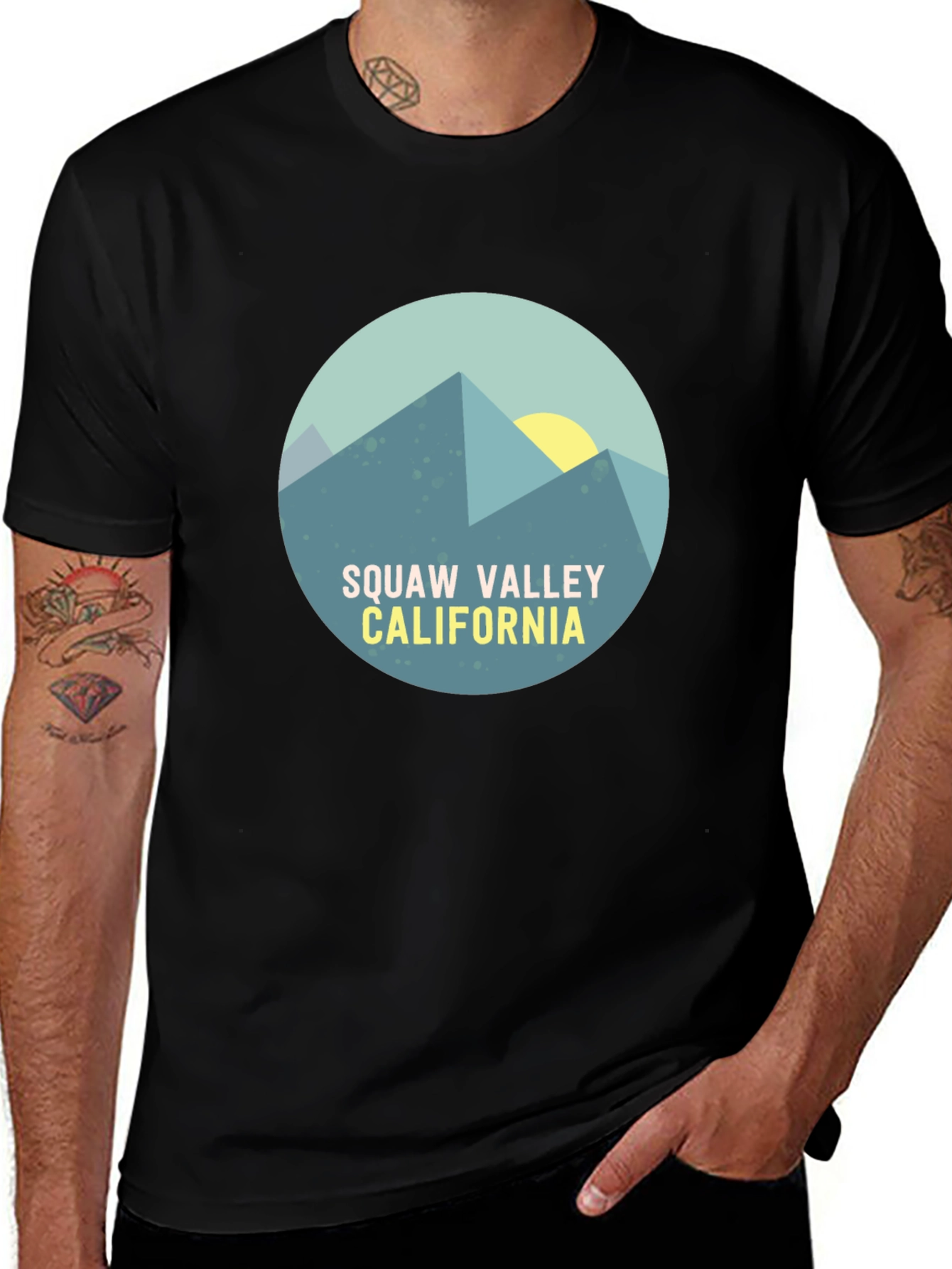 Squaw Valley California Graphic Tee - Black