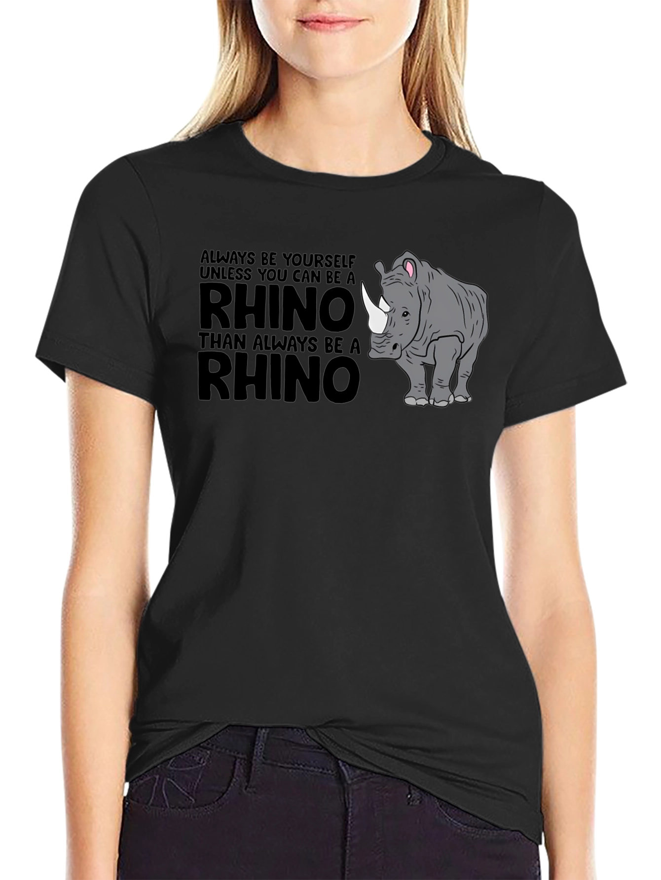 Always Be Yourself Rhino Black T-Shirt