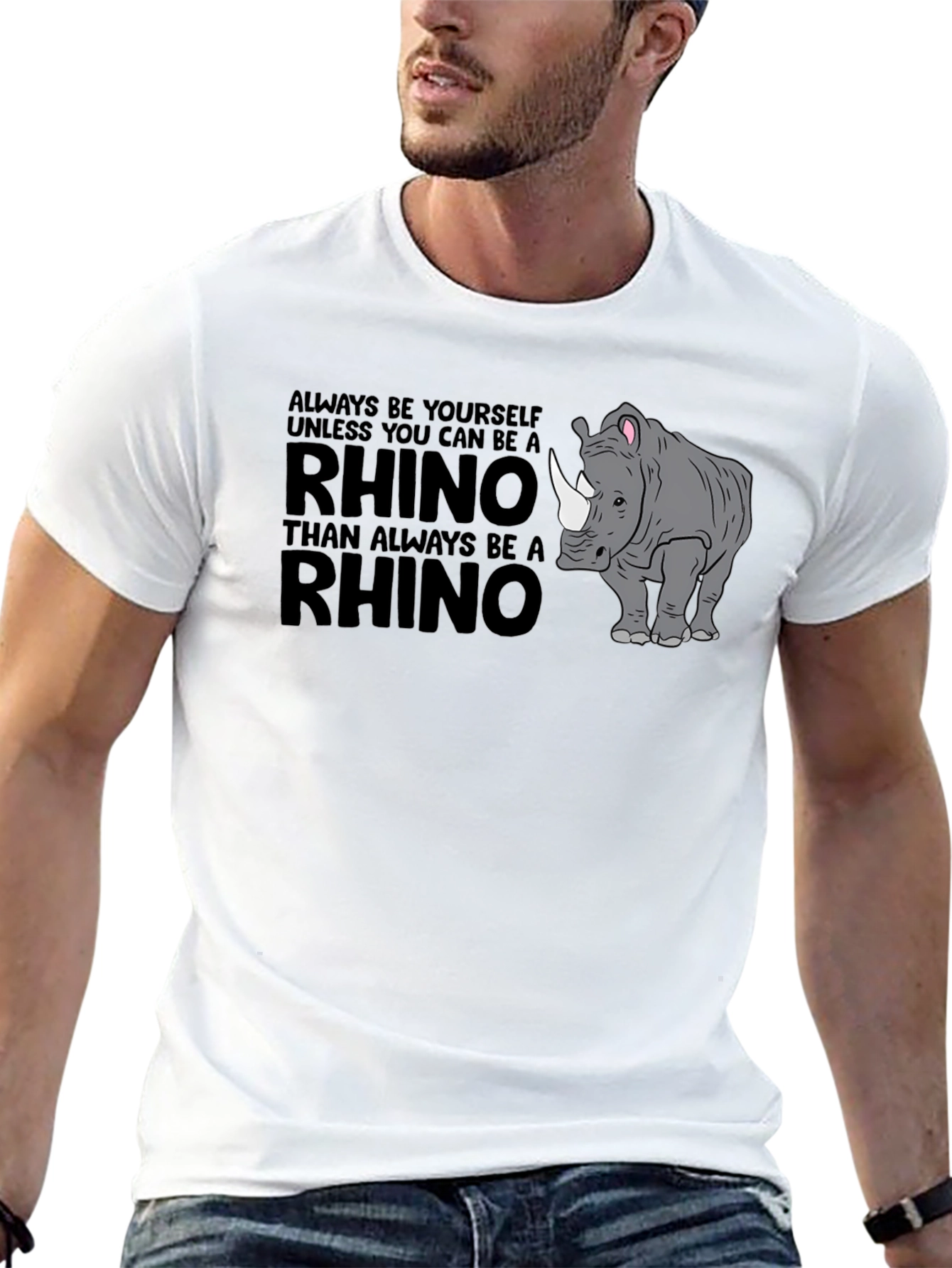 Always Be Yourself Rhino Black T-Shirt