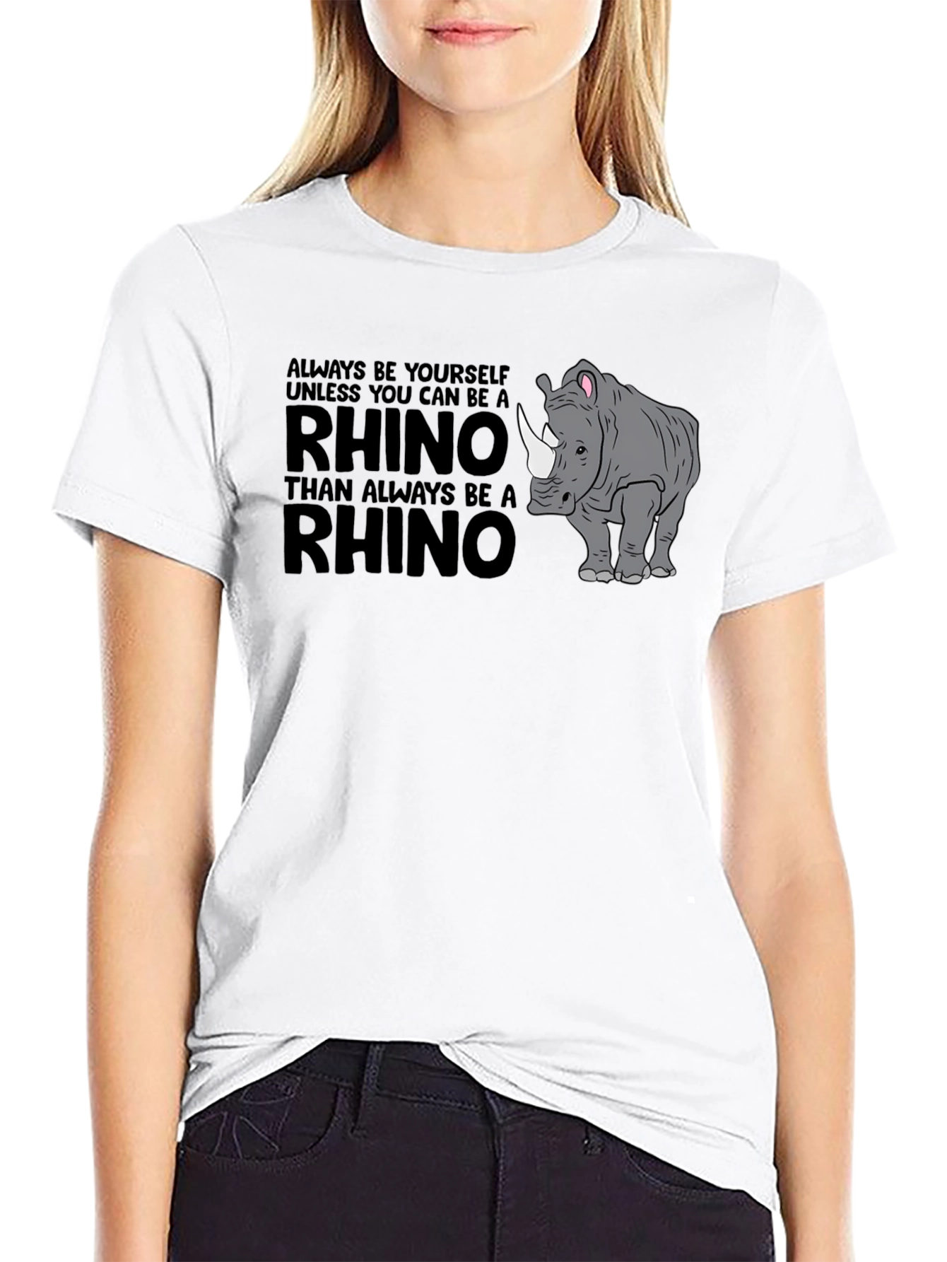 Always Be Yourself Rhino Black T-Shirt