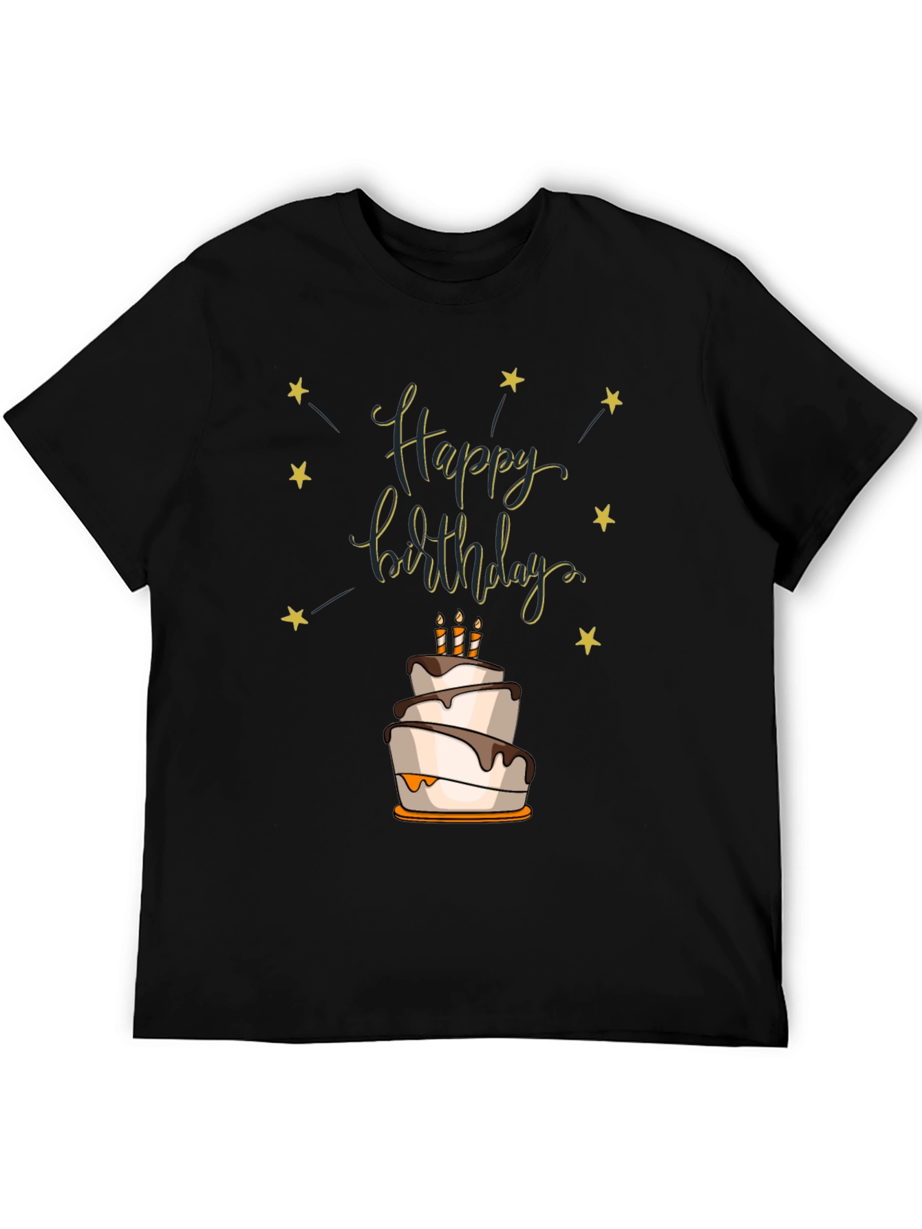 Happy Birthday Cake Graphic T-Shirt