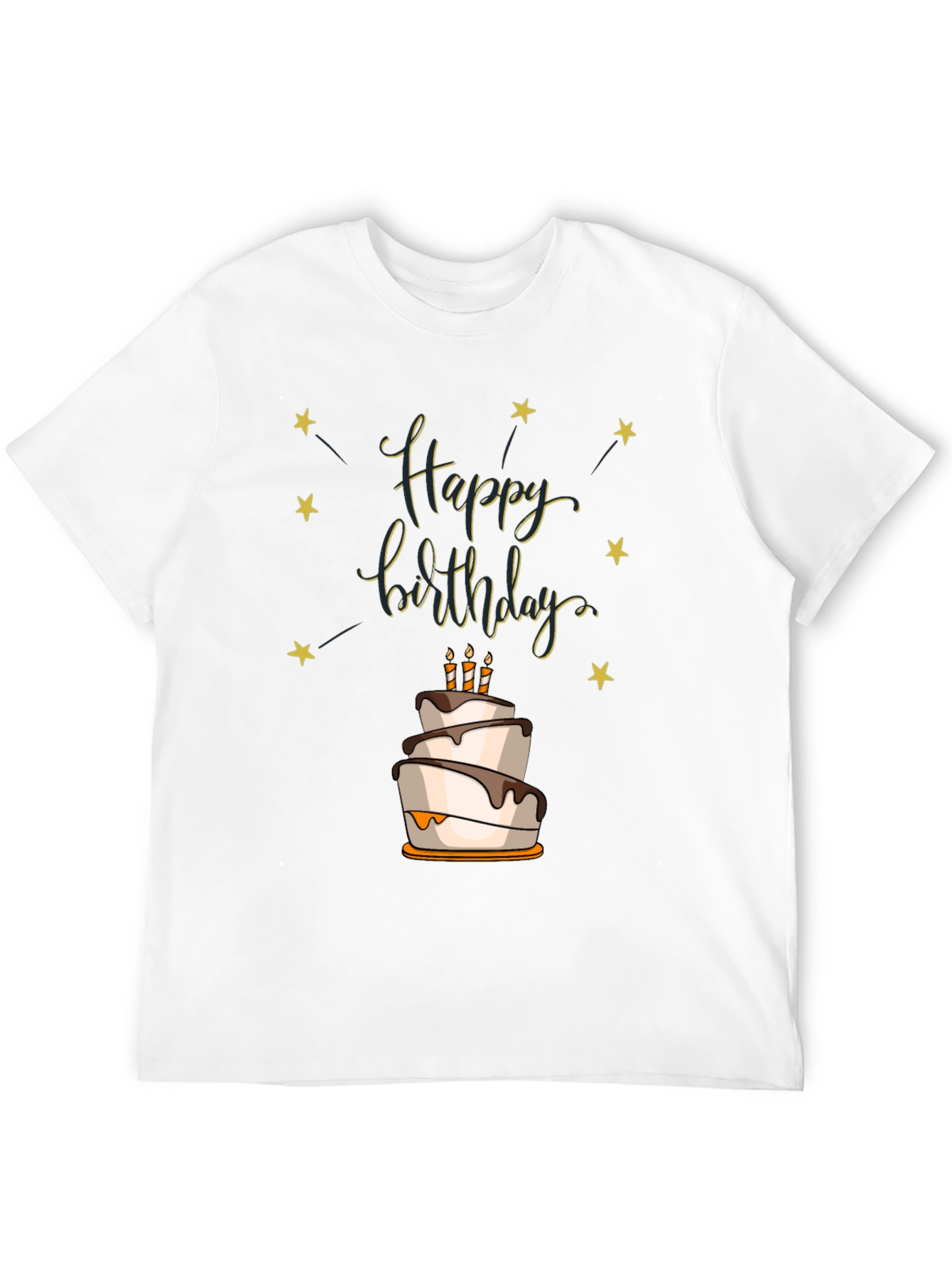 Happy Birthday Cake Graphic T-Shirt