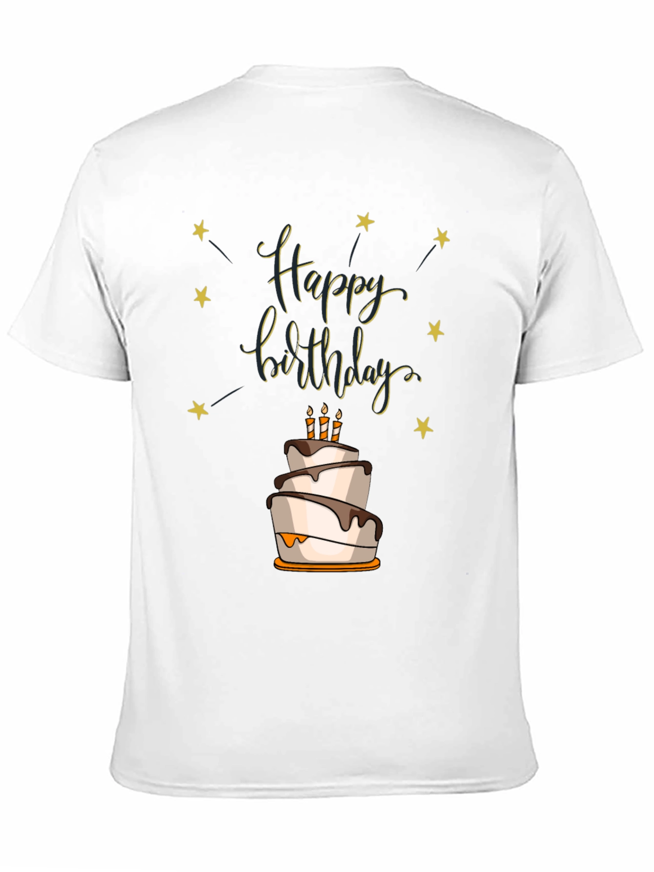 Happy Birthday Cake Graphic T-Shirt
