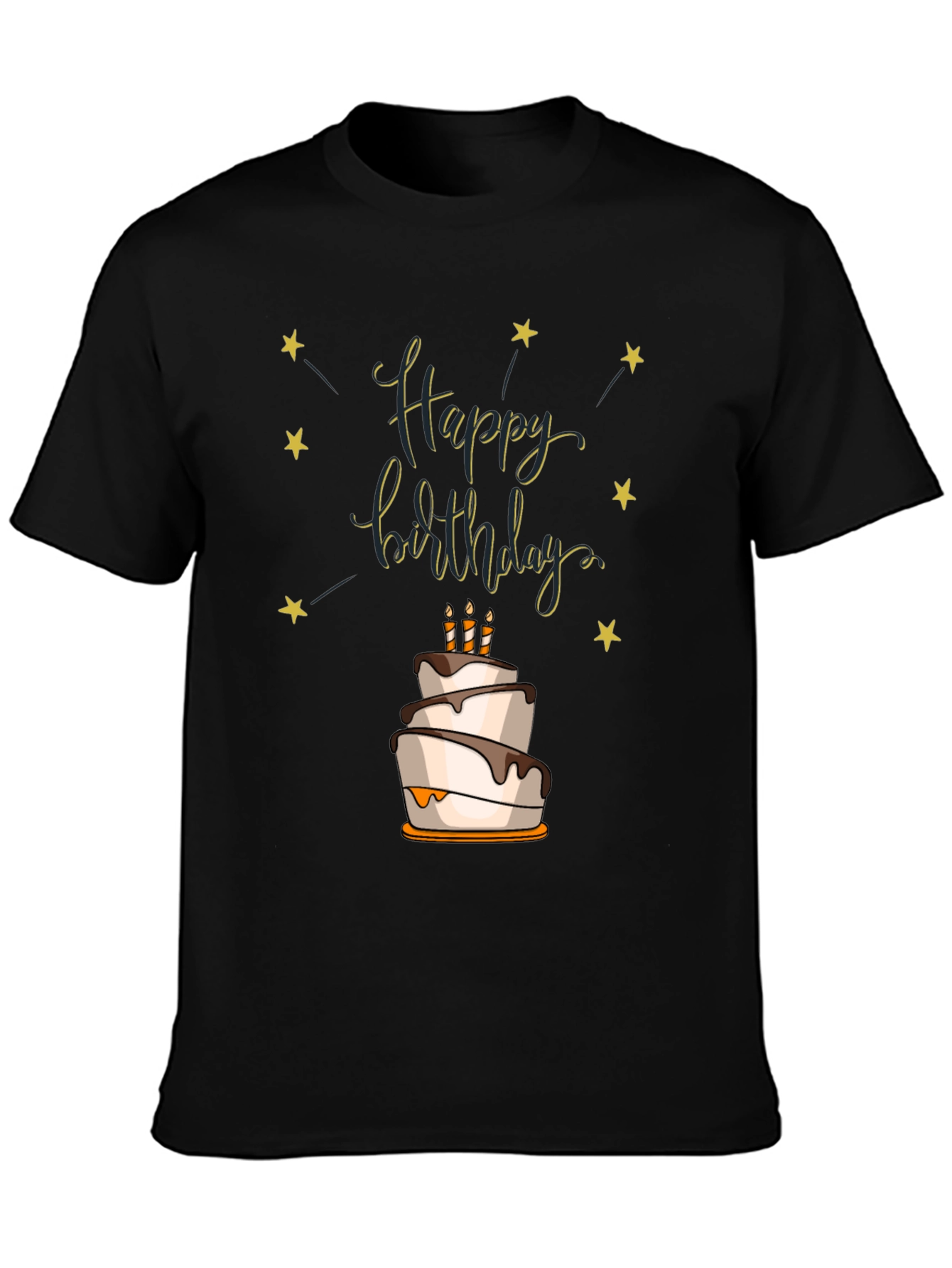 Happy Birthday Cake Graphic T-Shirt