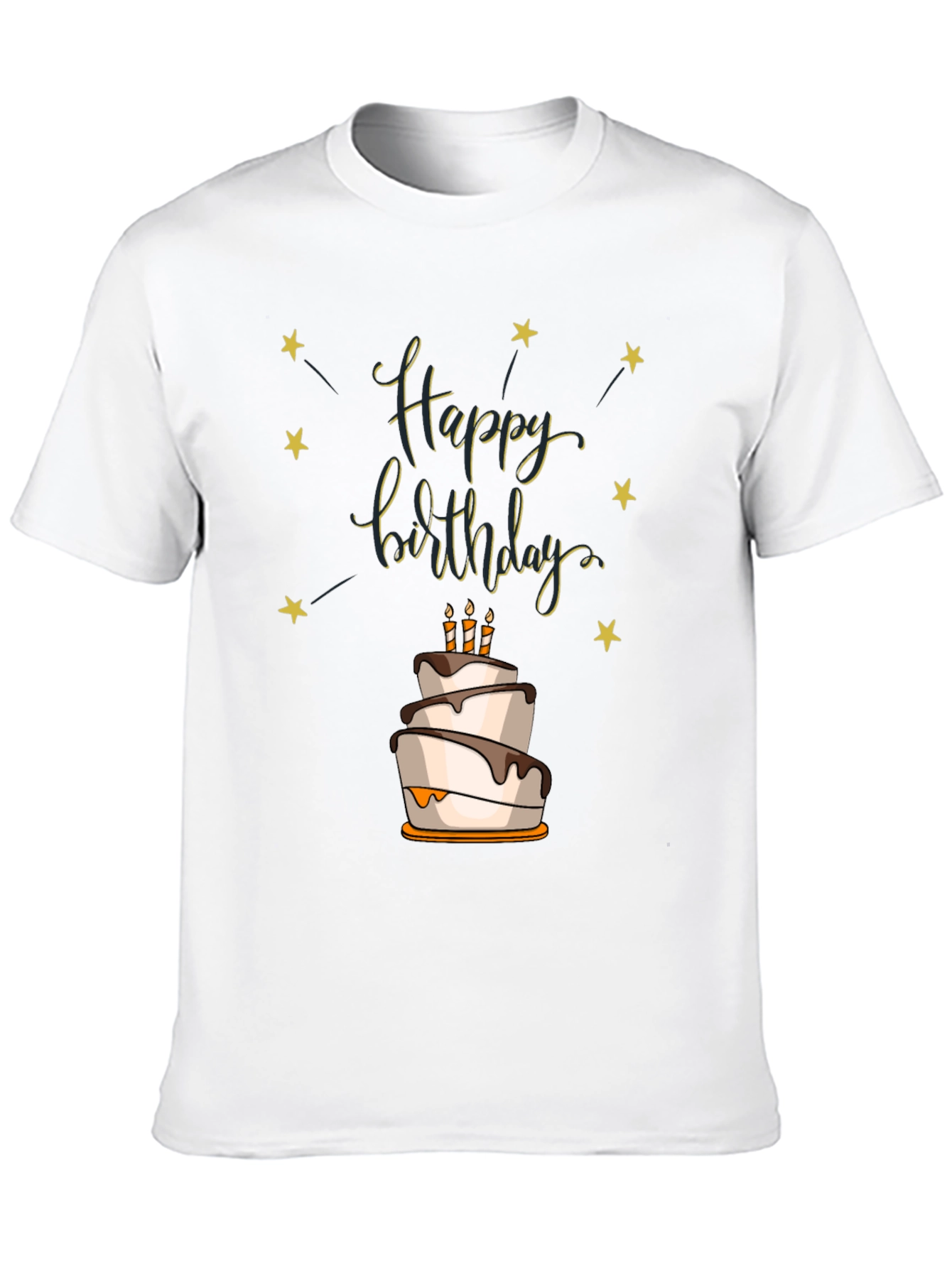 Happy Birthday Cake Graphic T-Shirt