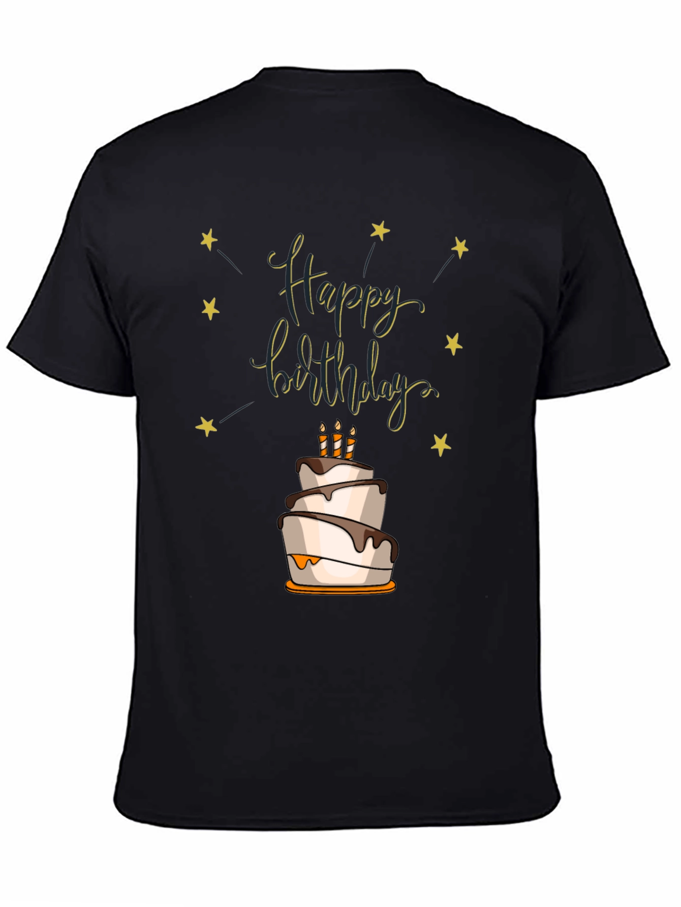 Happy Birthday Cake Graphic T-Shirt