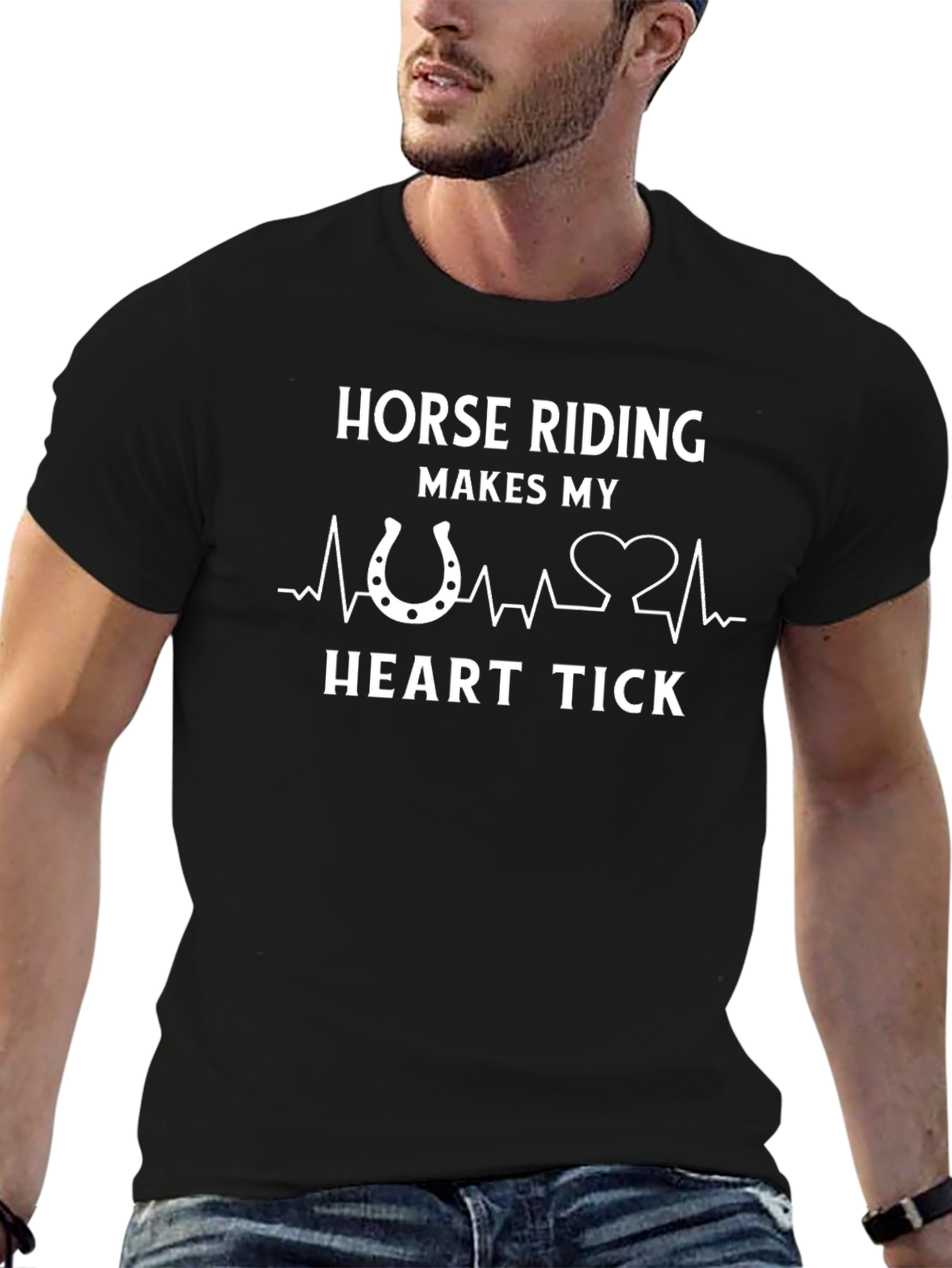Horse Riding Heart Tick T-Shirt