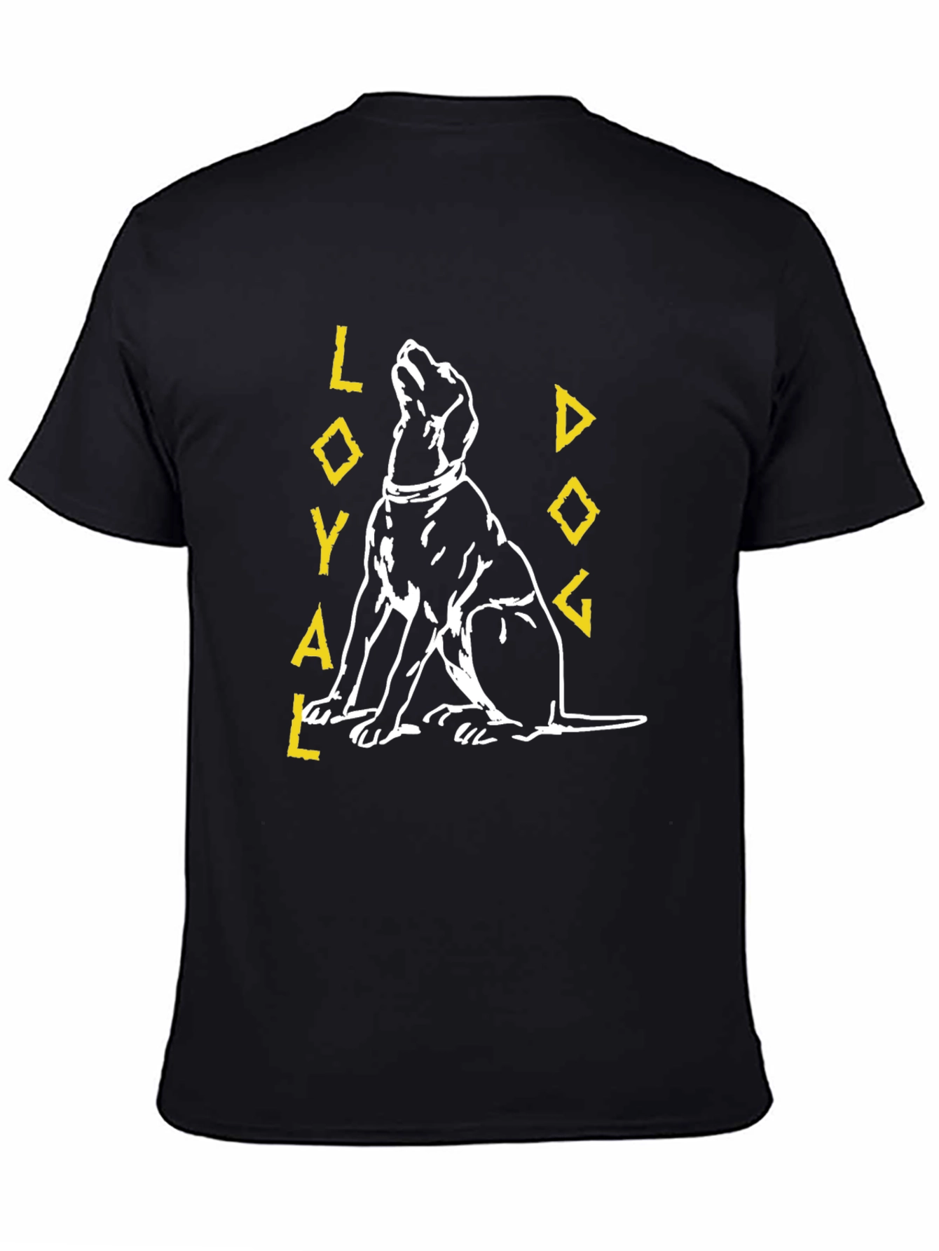 Loyal Dog Graphic Tee - Black Cotton T-Shirt