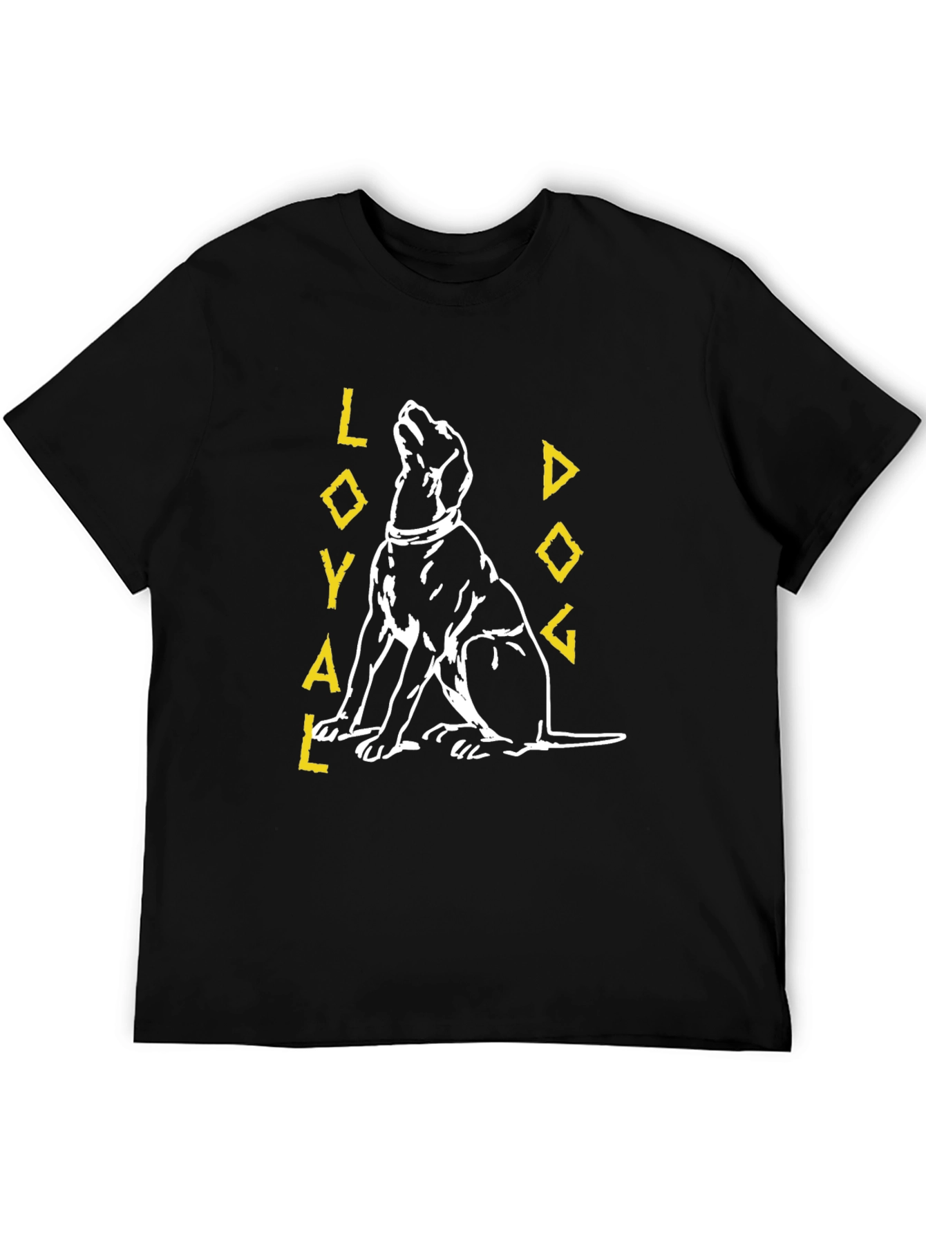 Loyal Dog Graphic Tee - Black Cotton T-Shirt