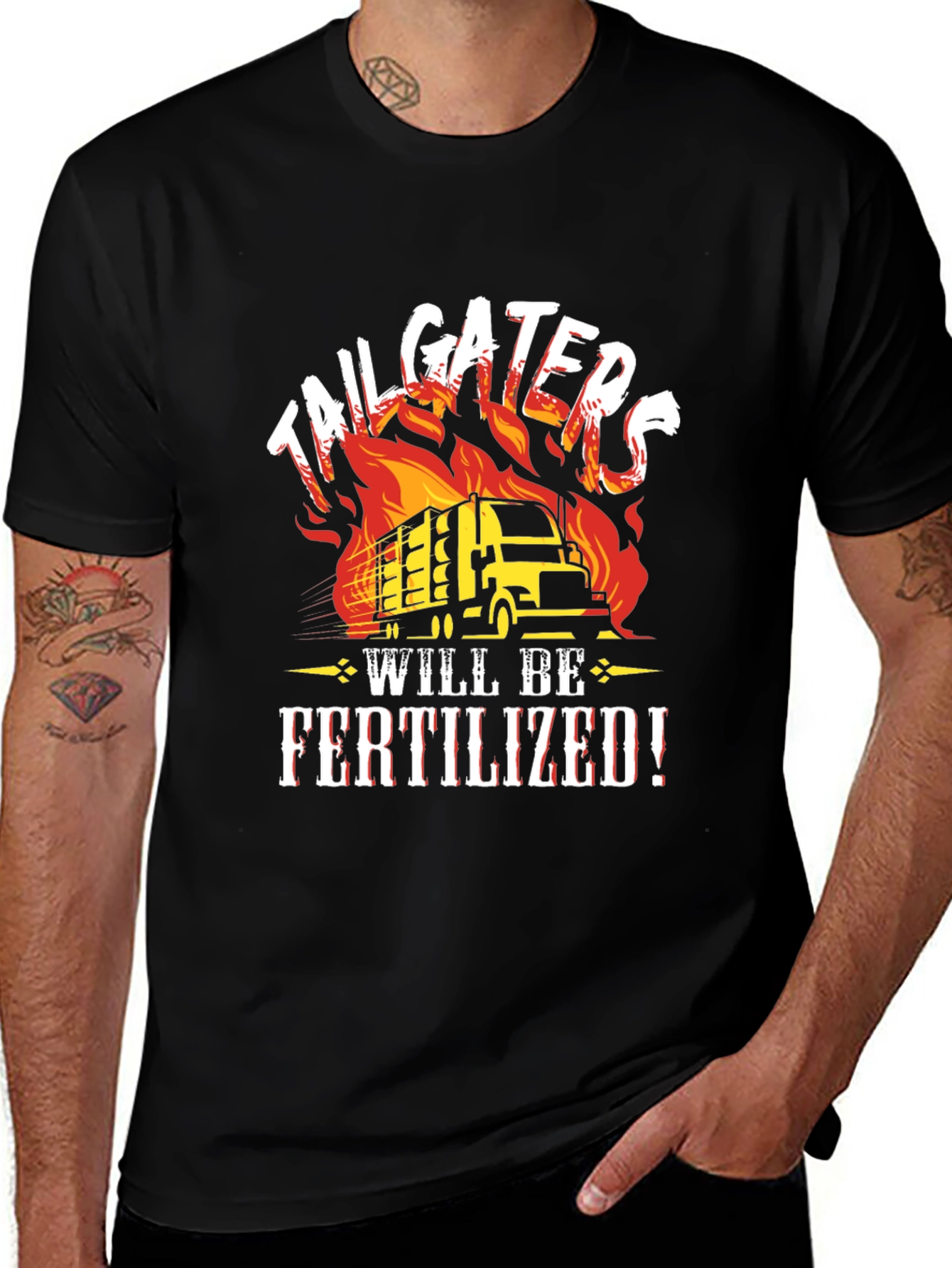 Tailgaters Fertilized Black Graphic Tee