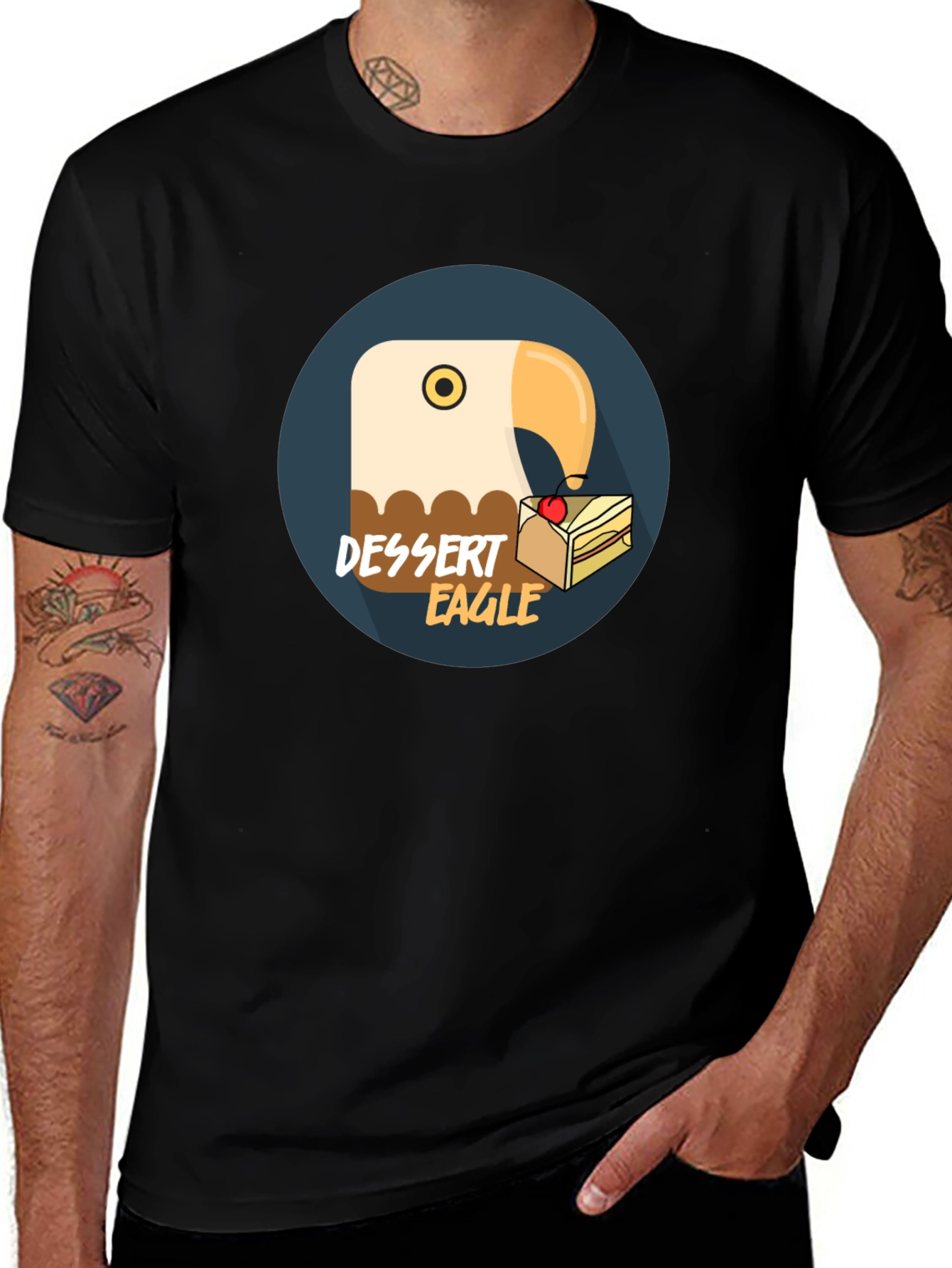 Dessert Eagle T-Shirt - Funny Pun Tee