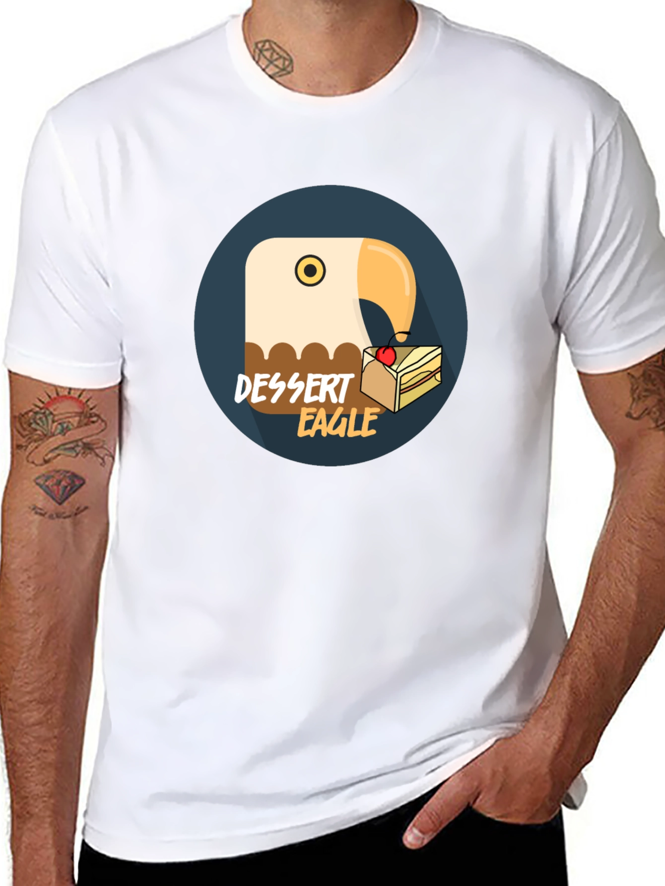 Dessert Eagle T-Shirt - Funny Pun Tee