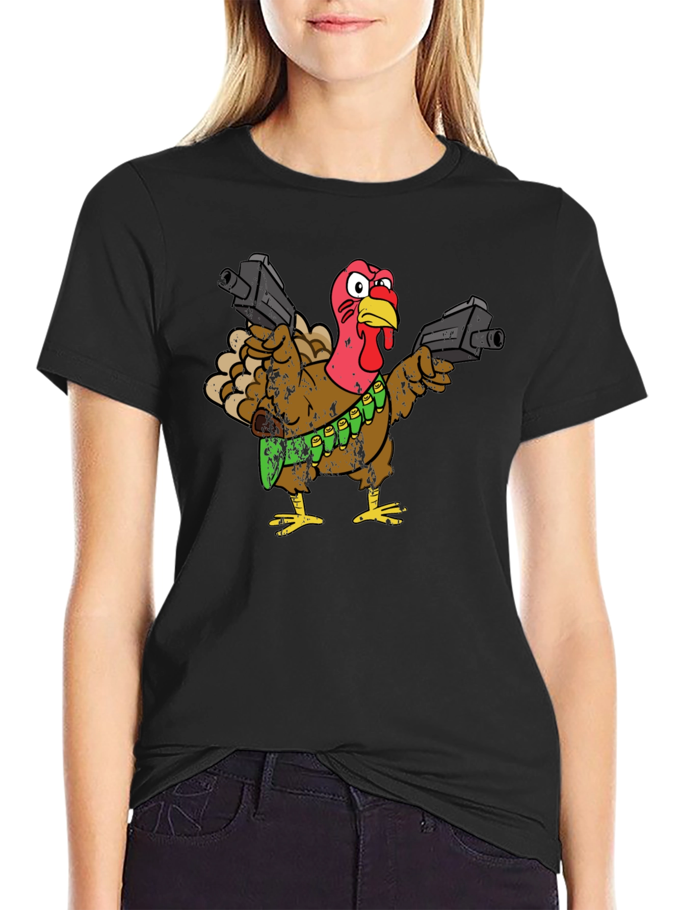 Armed Turkey T-Shirt - Thanksgiving Humor Tee