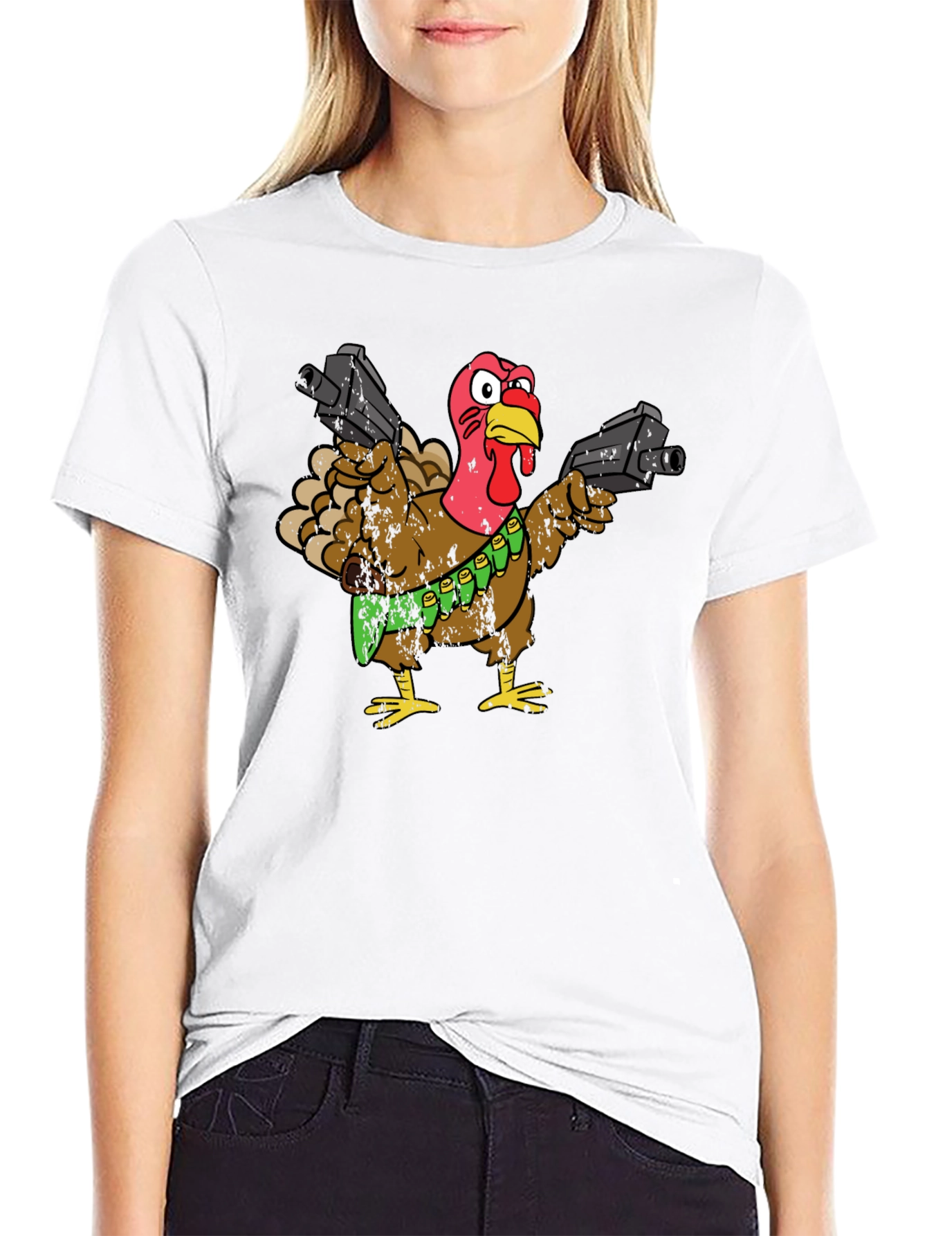 Armed Turkey T-Shirt - Thanksgiving Humor Tee