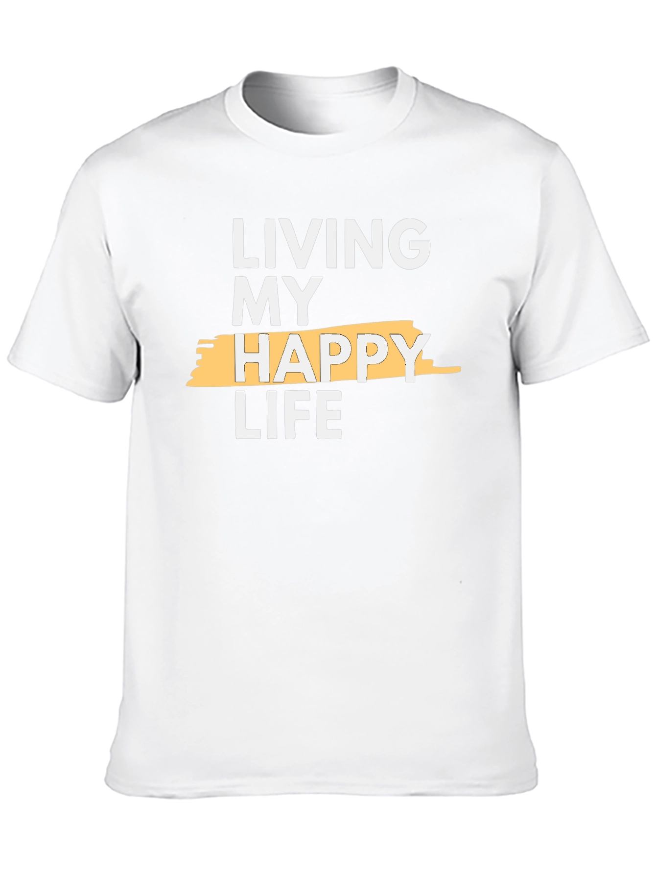 Living My Happy Life Graphic Tee - Black