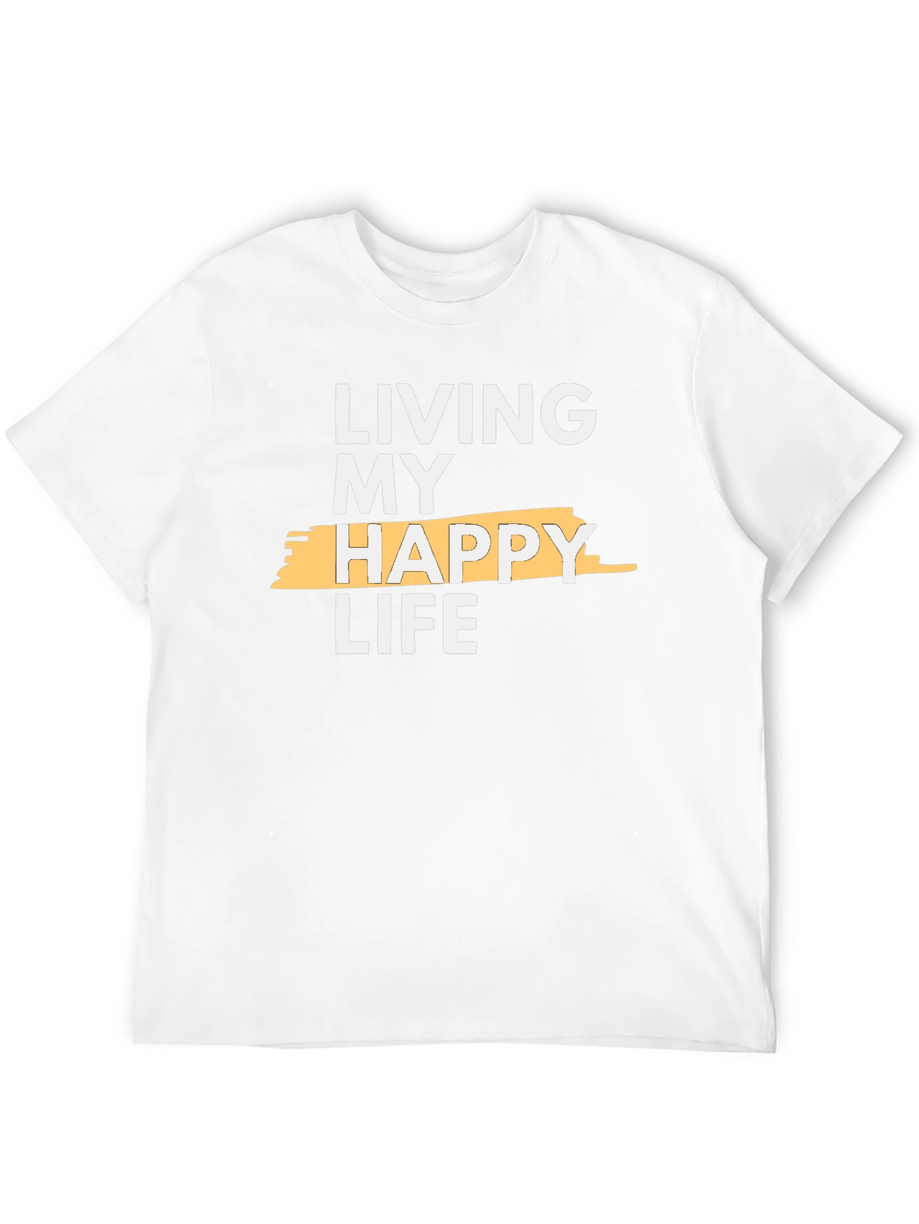 Living My Happy Life Graphic Tee - Black