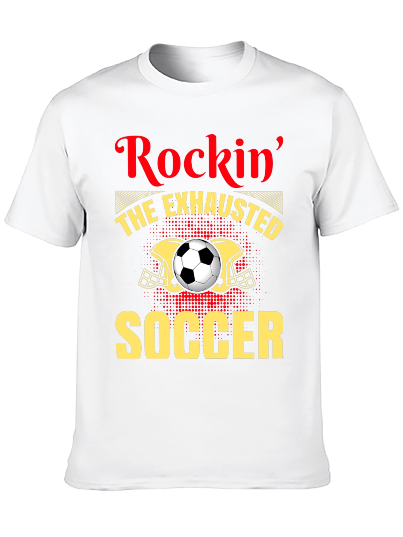Rockin Exhausted Soccer Player Graphic Tee