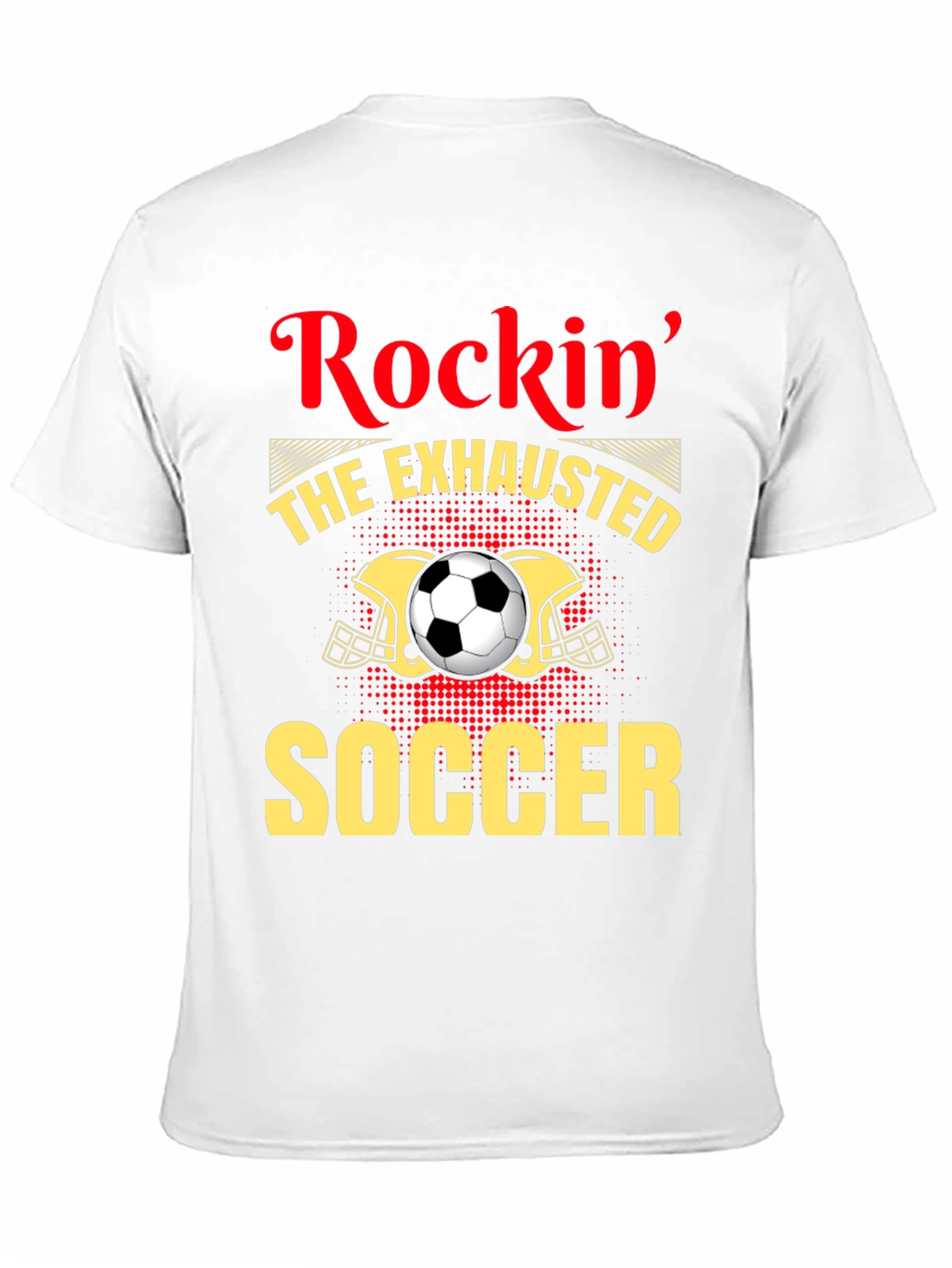 Rockin Exhausted Soccer Player Graphic Tee