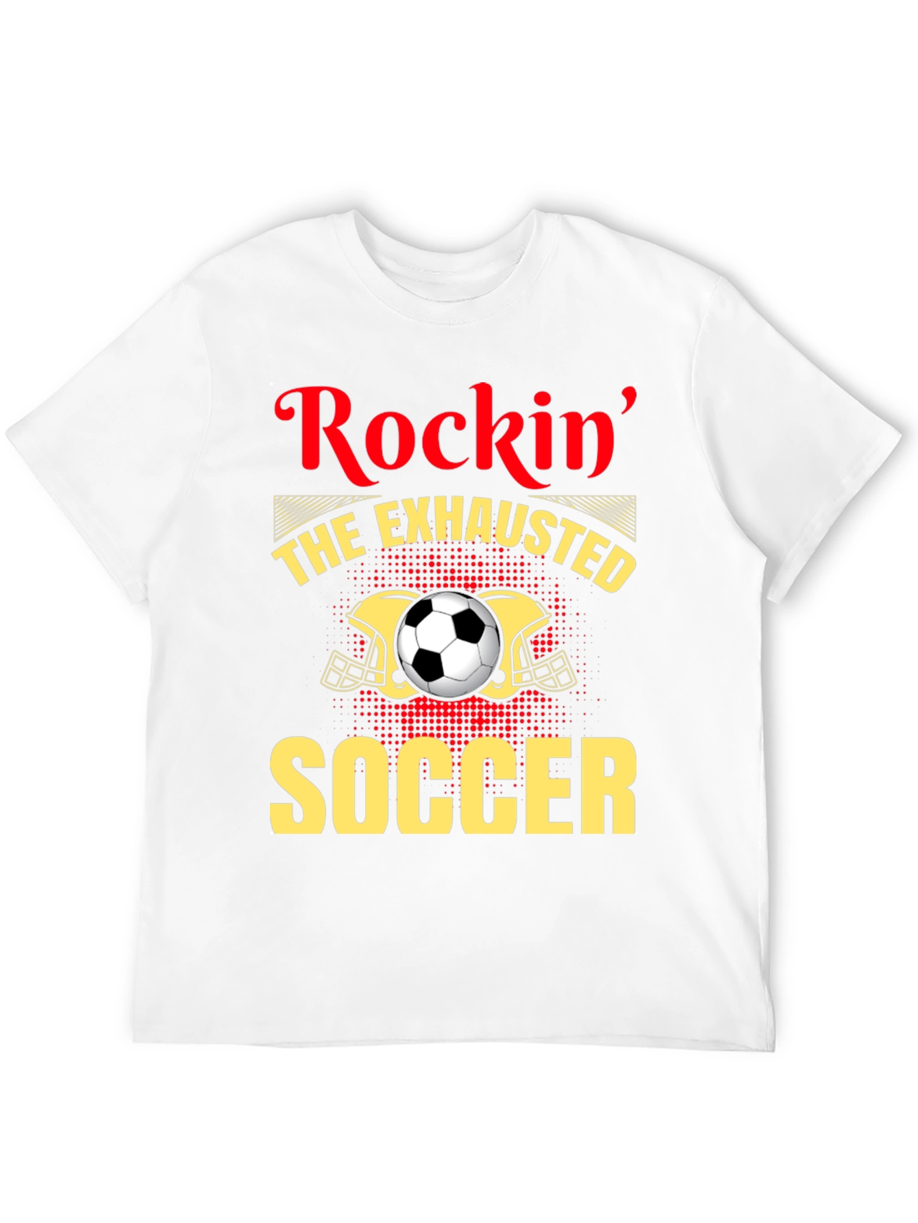 Rockin Exhausted Soccer Player Graphic Tee