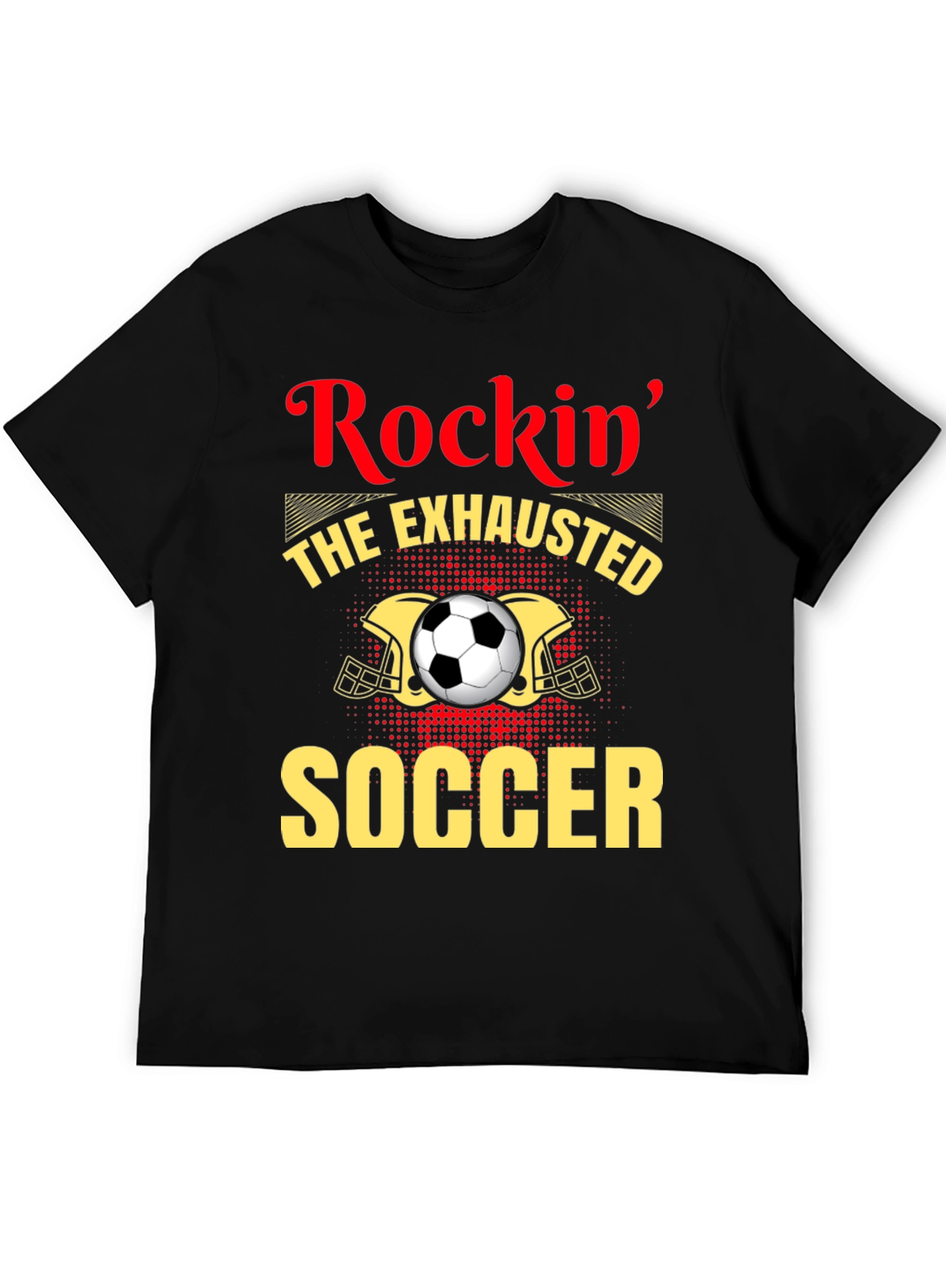 Rockin Exhausted Soccer Player Graphic Tee