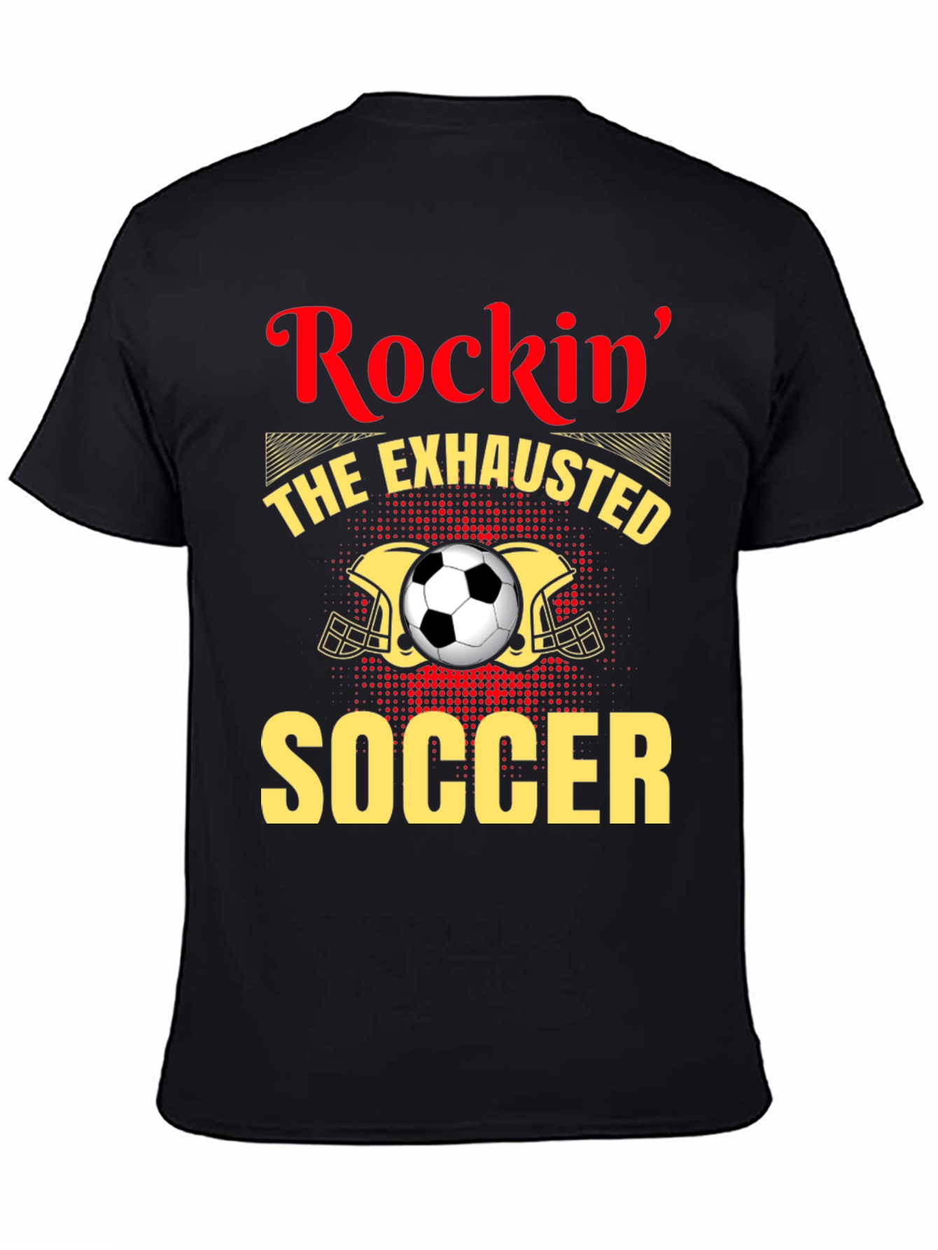 Rockin Exhausted Soccer Player Graphic Tee