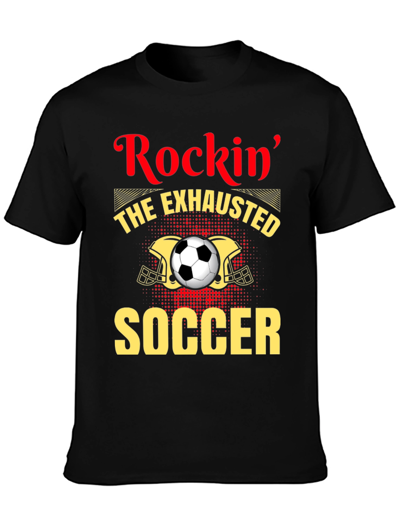 Rockin Exhausted Soccer Player Graphic Tee