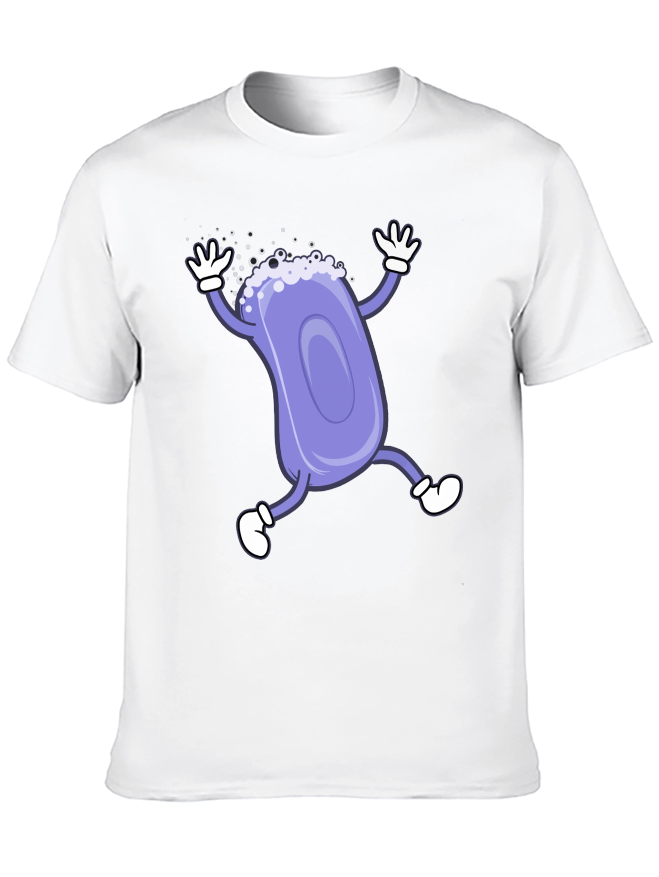 Funny Soap Cartoon Black T-Shirt