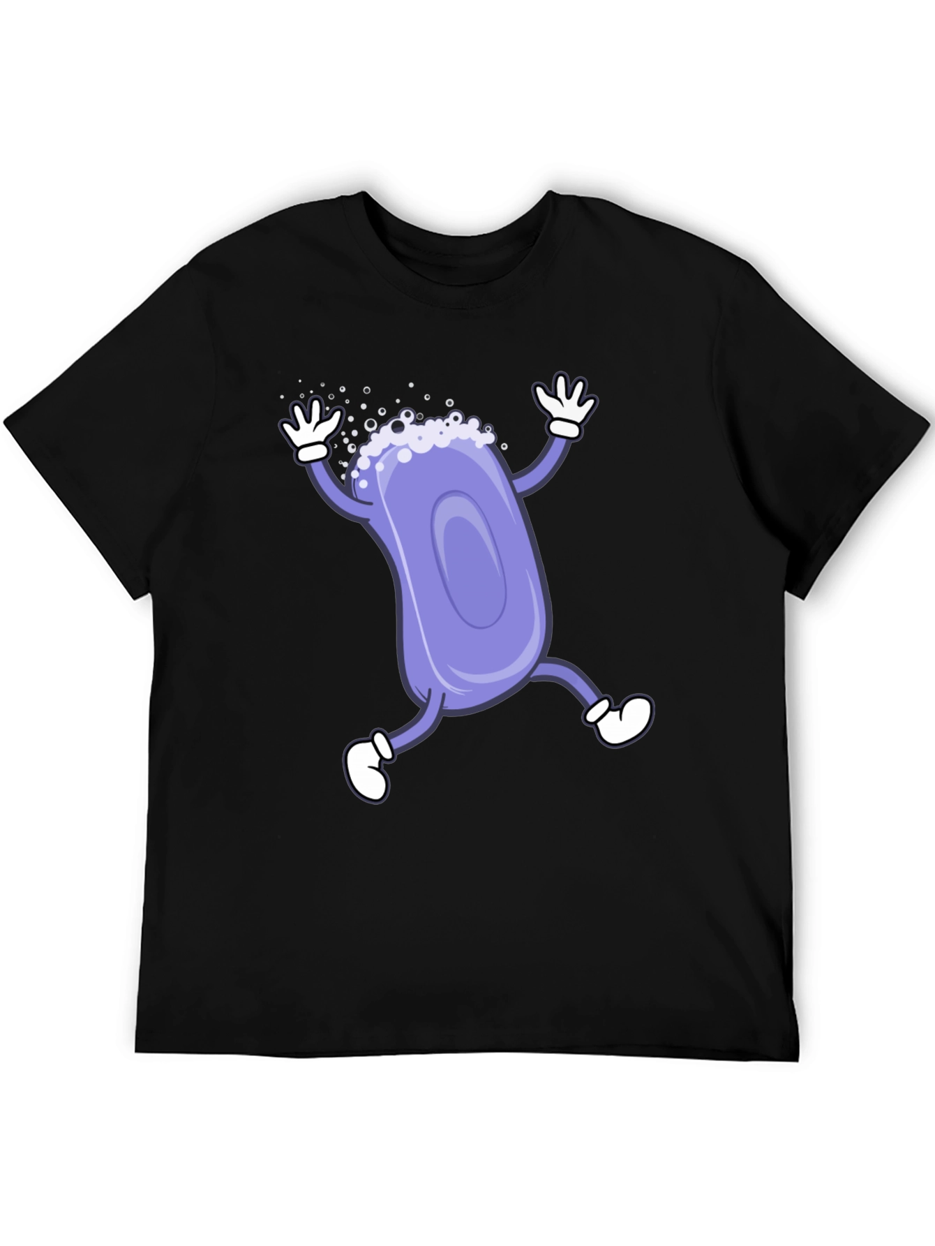Funny Soap Cartoon Black T-Shirt